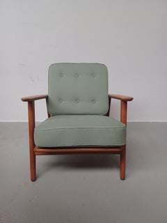 1950s Restored Hans Wegner Easy Chair Early Adjustable Model GE-233 for GETAMA