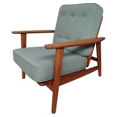 1950s Restored Hans Wegner Easy Chair Early Adjustable Model GE-233 for GETAMA