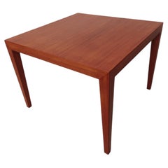 Table basse danoise en teck du milieu du siècle, signée Severin Hansen, en excellent état