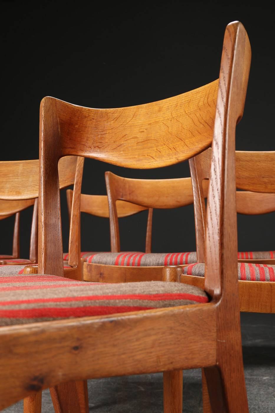 Danish 1950s Ib Kofoed Larsen Oak Dining Chairs for Slagelse Møbelværk