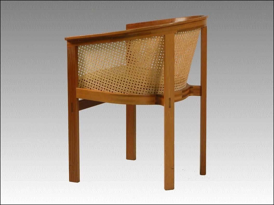 1980s Rud Thygesen and Johnny Sørensen Desk and Chair in Mahogany and Leather 1