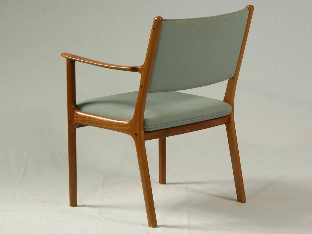 Woodwork 1960s Set of five Ole Wanscher PJ 412 Armchairs in Mahogany - Inc. Reupholstery For Sale