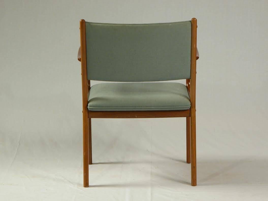 1960s Set of five Ole Wanscher PJ 412 Armchairs in Mahogany - Inc. Reupholstery In Good Condition For Sale In Knebel, DK