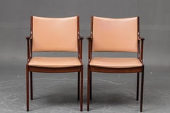 1960s Johannes Andersen Danish Armchairs in Rosewood and Leather, Uldum Mobel