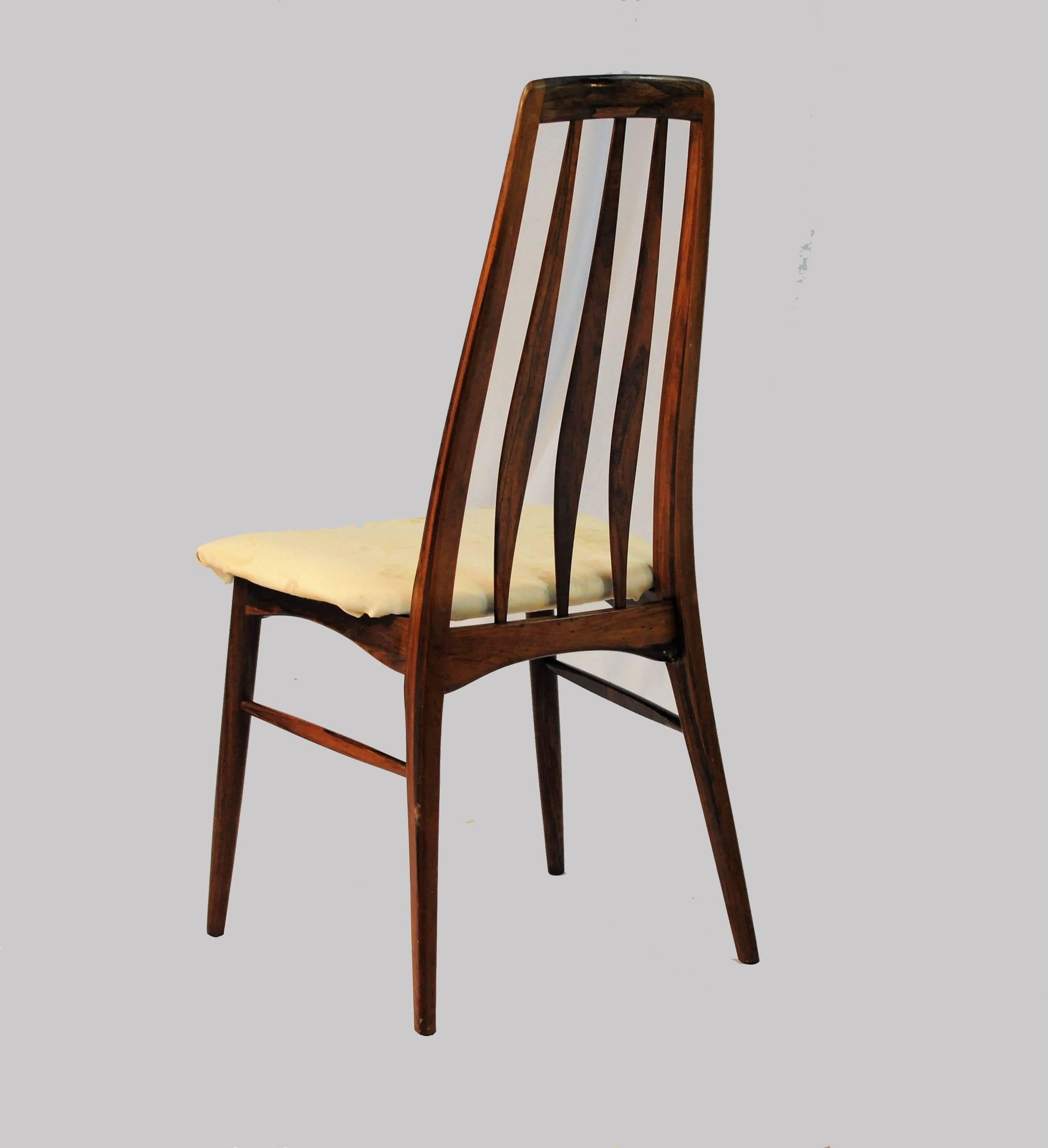 1960s Set of Six Niels Koefoed Dining Chairs Model Eva by Koefoeds Mobelfabrik 1