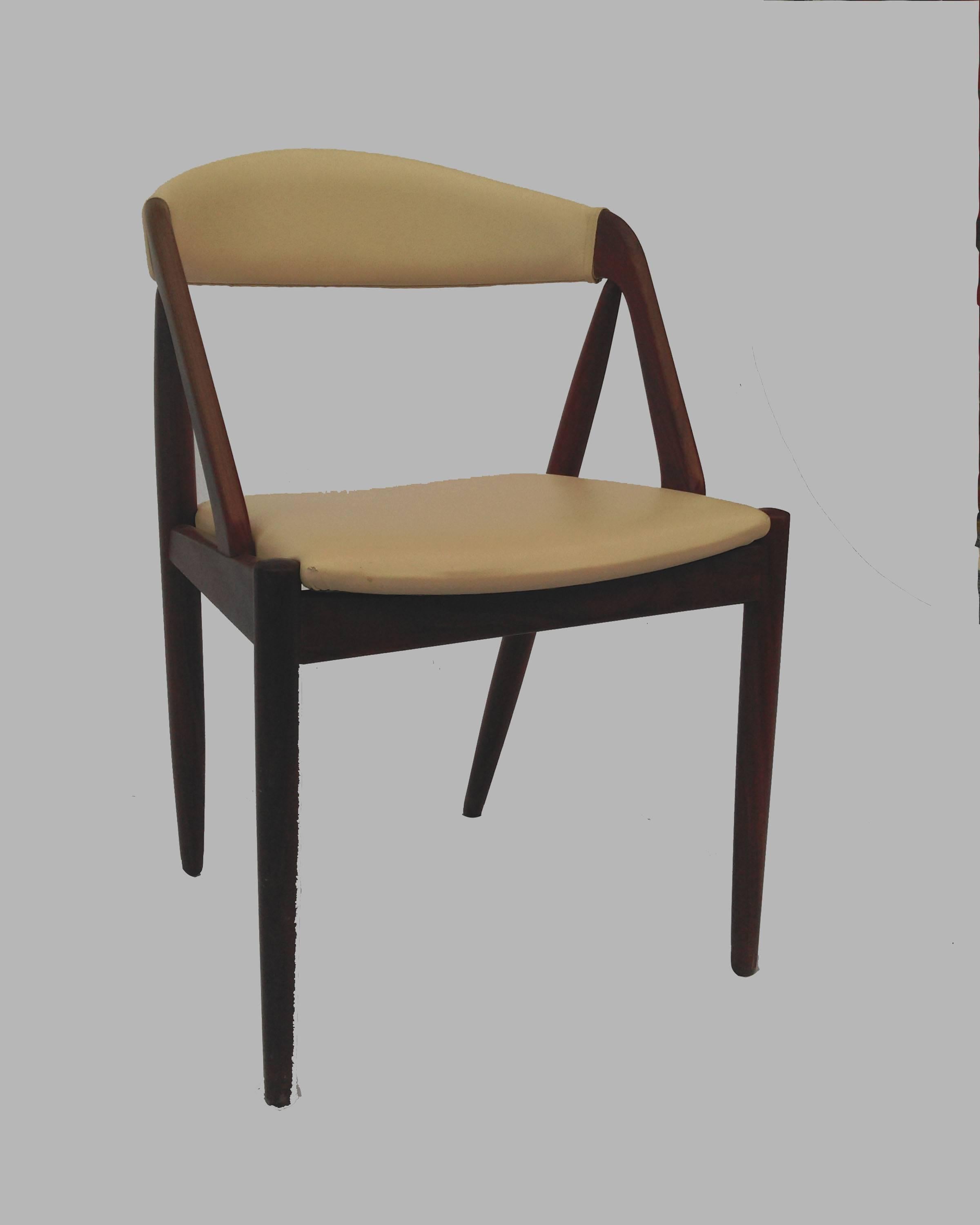 Scandinavian Modern 1960s Kai Kristiansen Set of Six Model 31 Dining Chairs in Teak