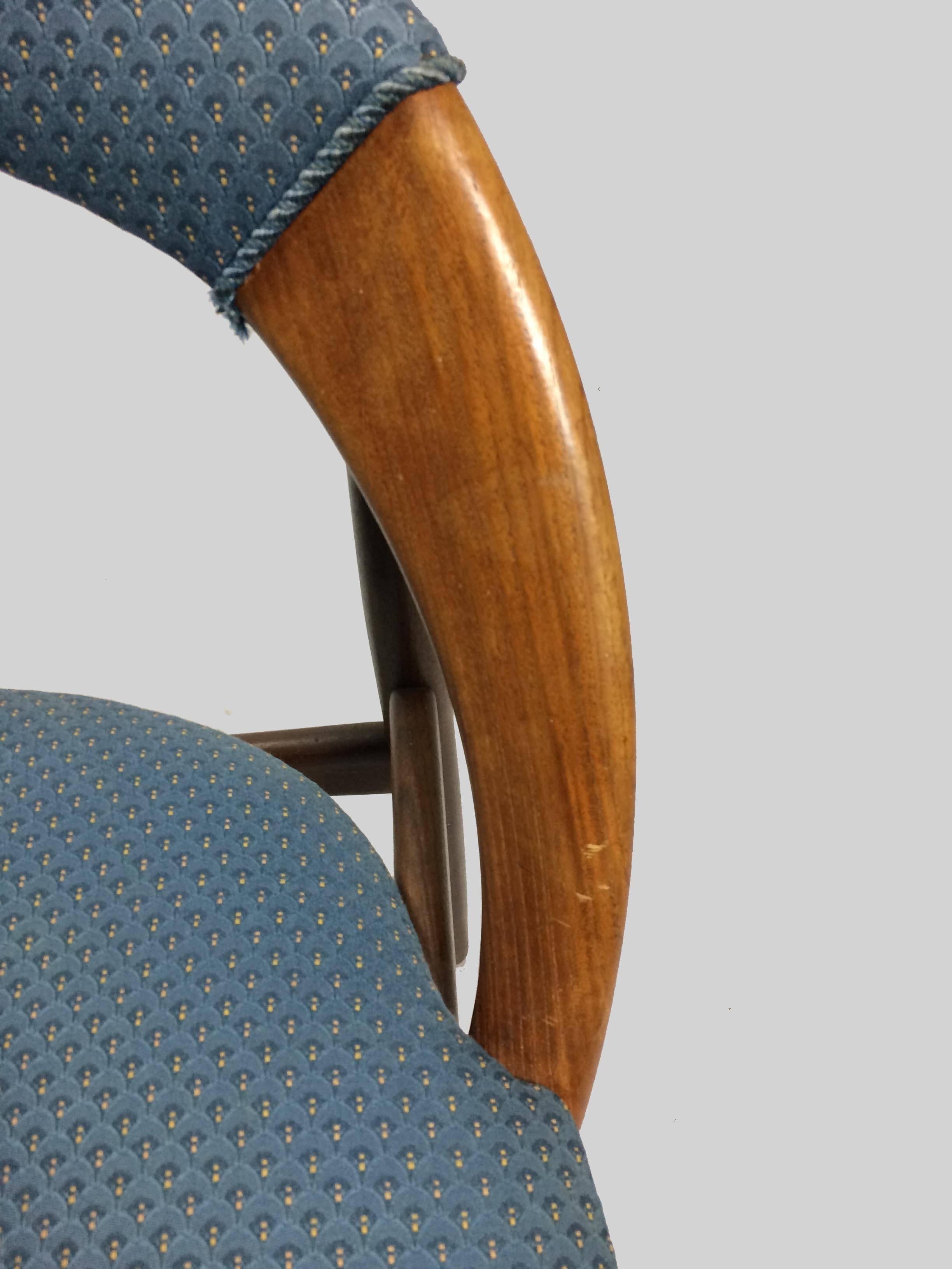 Mid-20th Century 1960s Arne Hovmand-Olesen Side Chair in Teak and Fabric