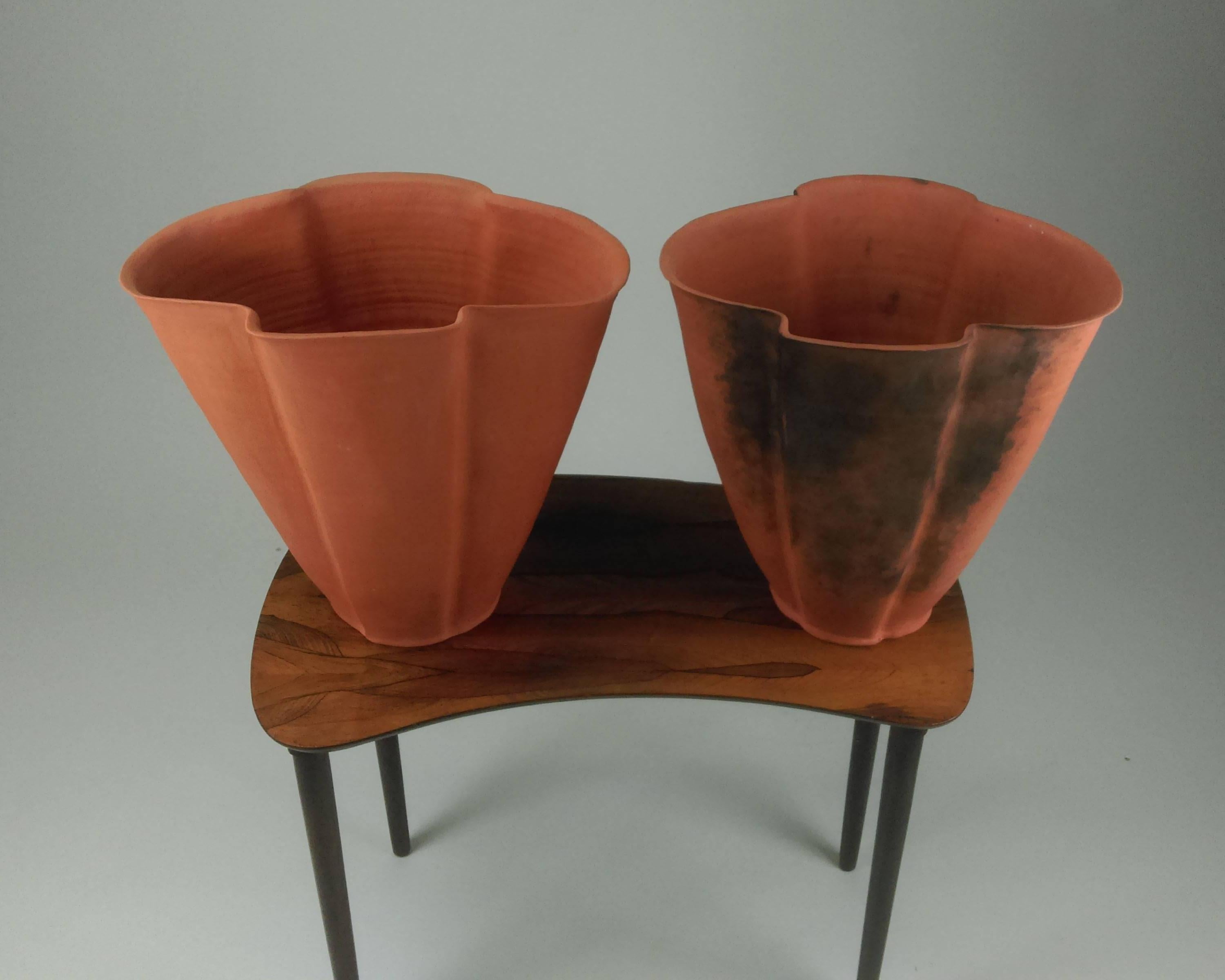 Set of extremely rare large pieces of 1930s pottery from the Kähler Keramik factory in Næstved, Denmark.
The vases are designed by the Danish artist Svend Hammershøi in unglazed terracotta and are in very good condition.