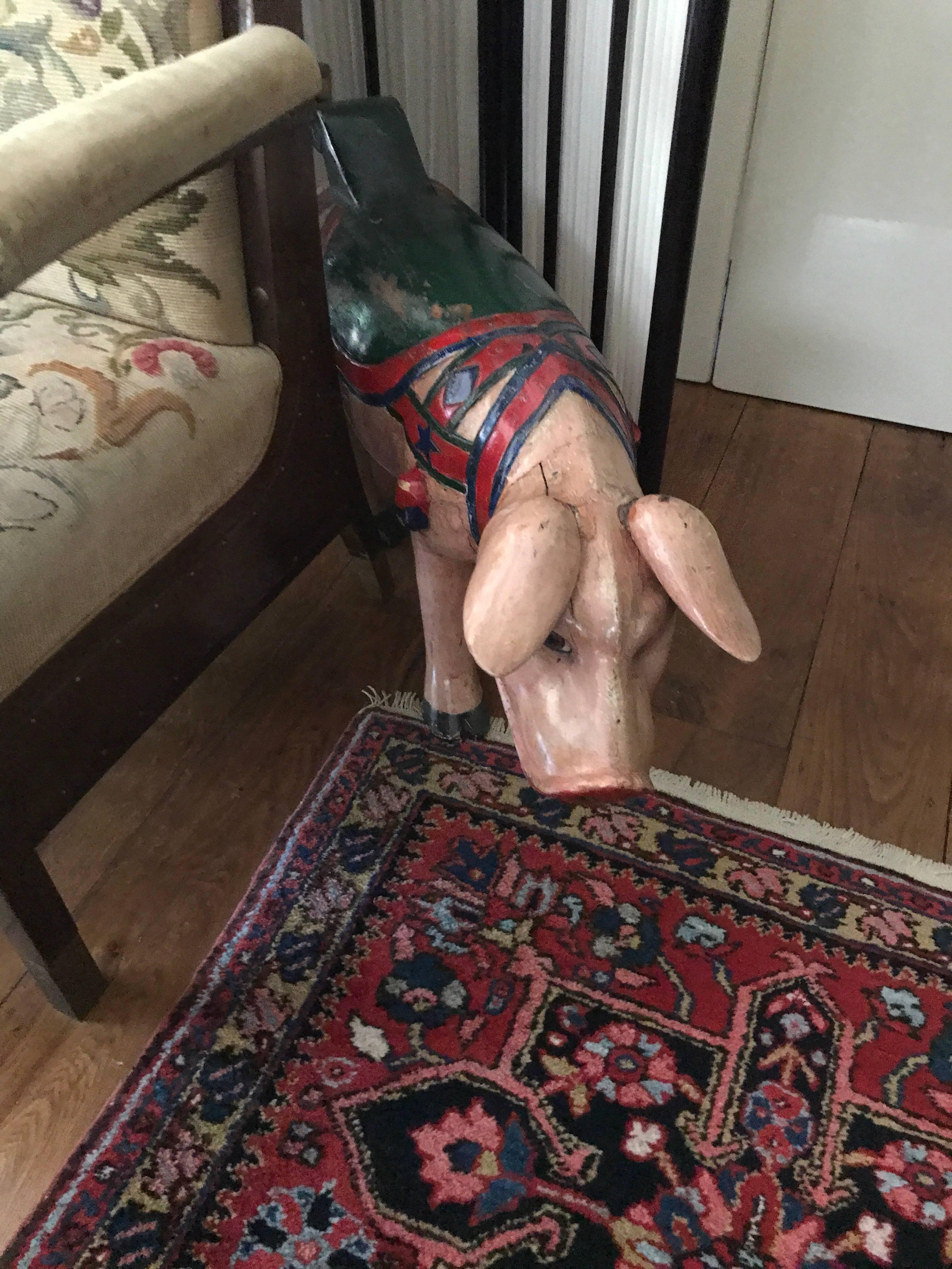 Painted Fairmill Pig Second of a Pair “1900” Extremely Rare one of two