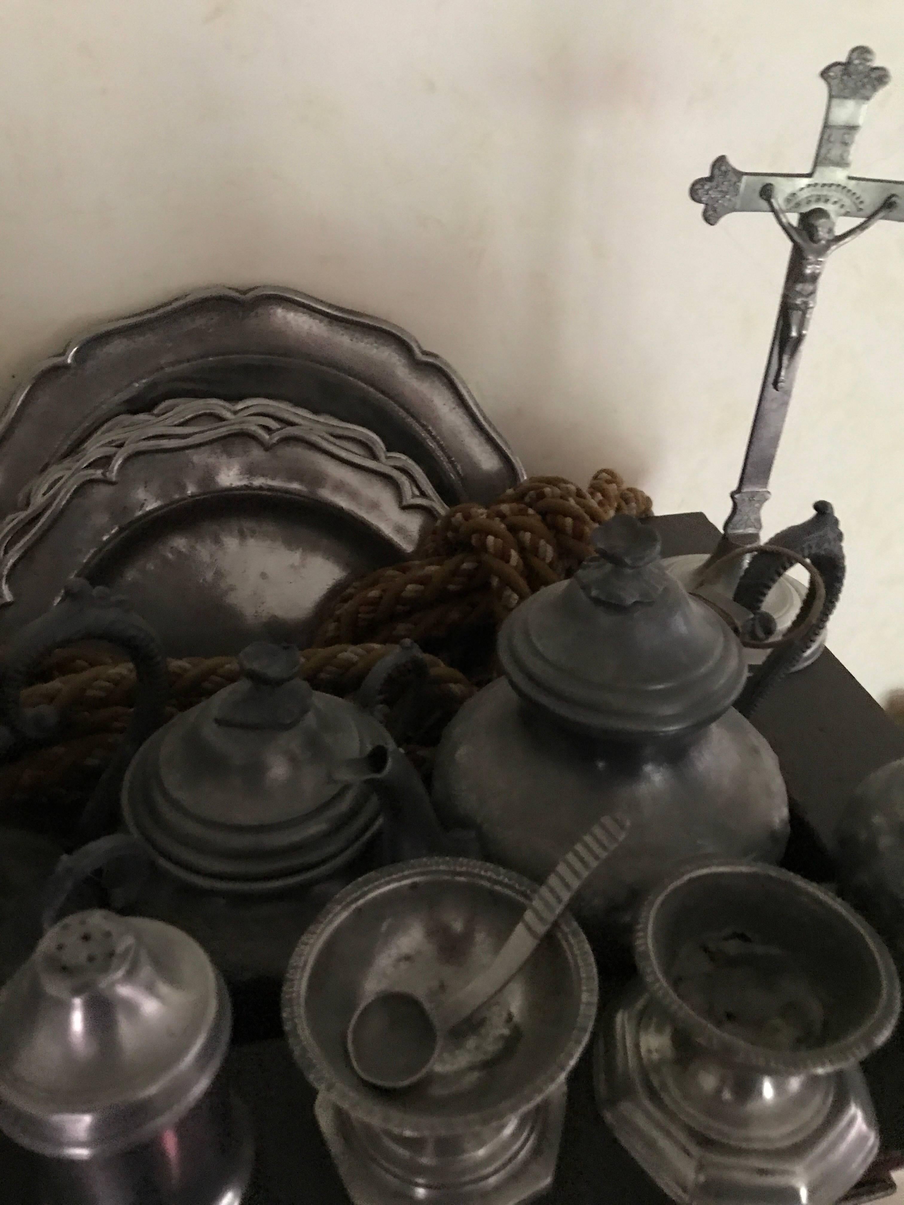 Belgian Wonderful “Pewter” Collection off  47 Items  for  1 price 18th and 19th Century! For Sale