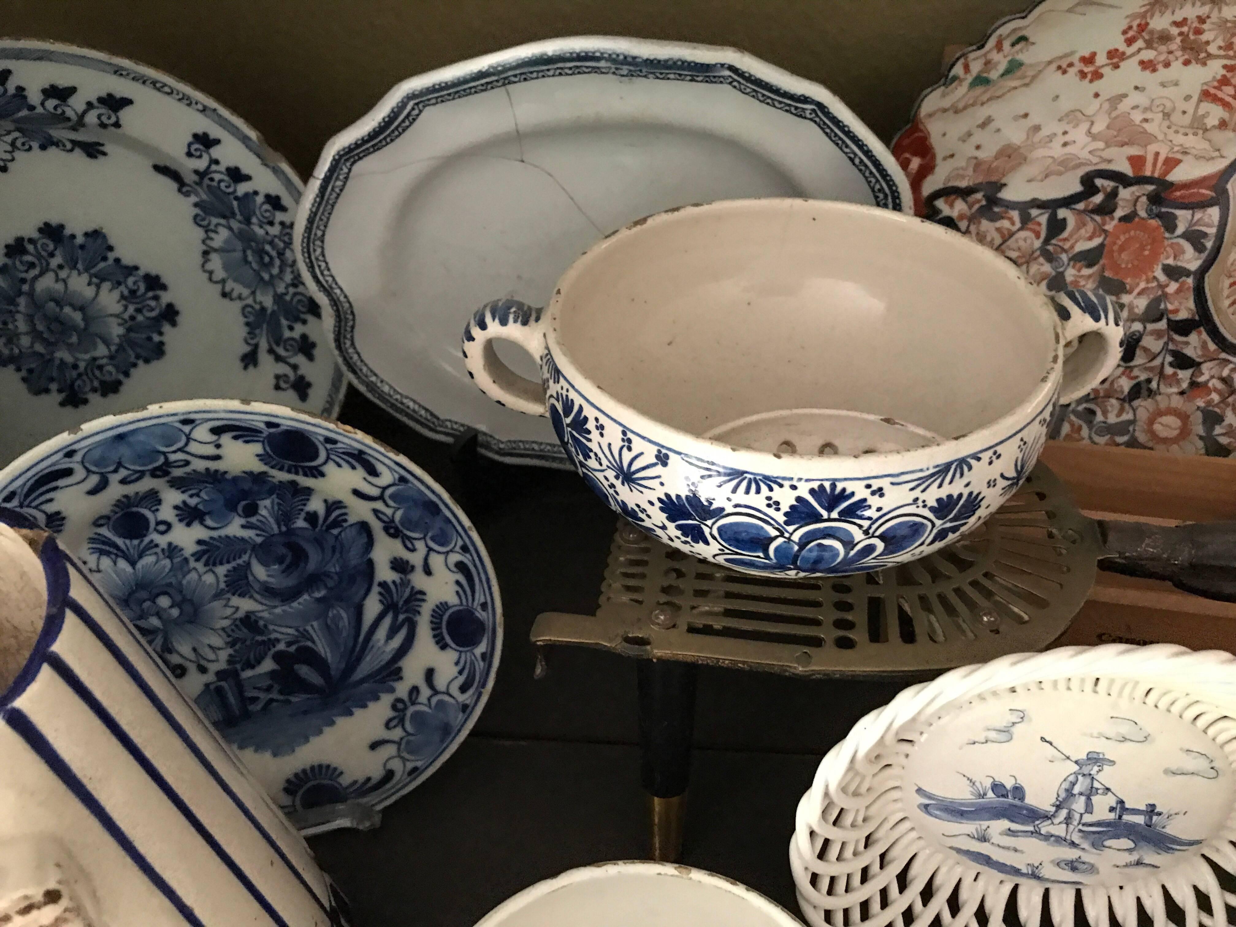 Exclusive collection of 17th-early 19th century blue faience items of different origin
17 peaces 
Delft Dutch, Portuguese,spanish majolica , Flemish, French blue faience
Pricing is very competitive and ideal to sell the items single
More explanation