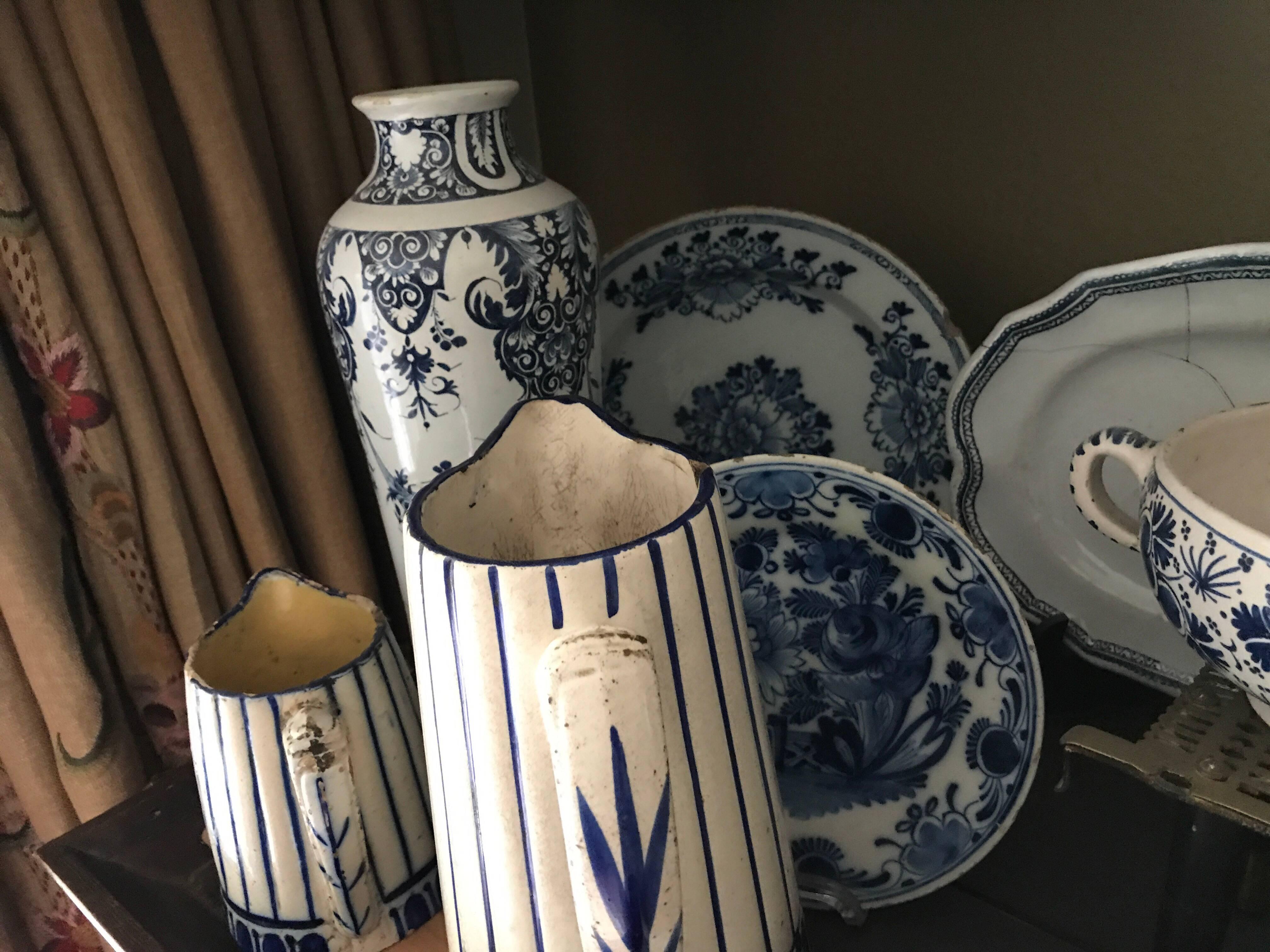 “Blue faience” Collection (17i)Delft 18th  Dutch Flemish French Portuguese Items For Sale 1