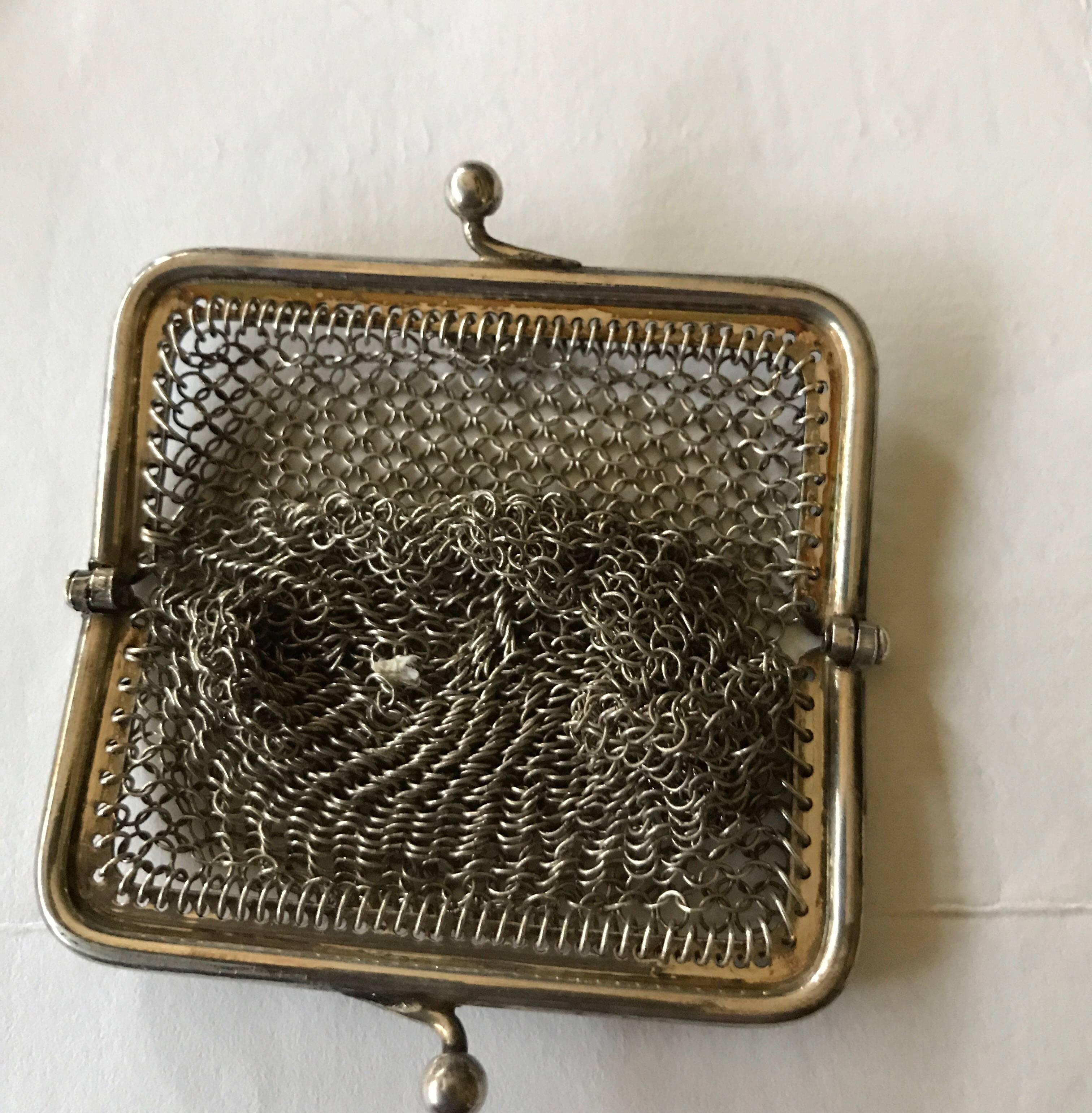 Collection of Four Silver Ladies Purses, 19th Century! In Excellent Condition For Sale In Diest, Vlaams Brabant
