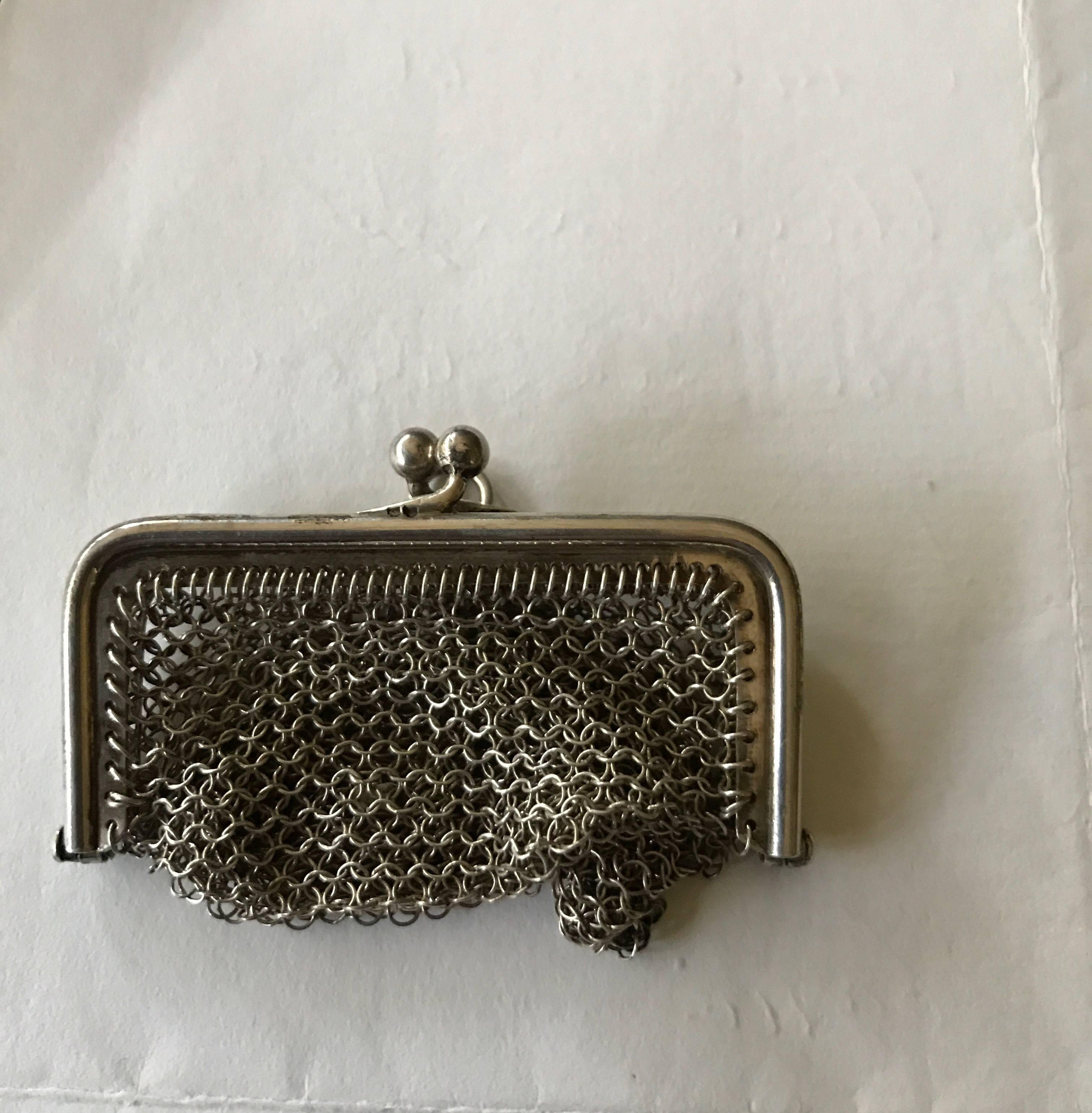 Late 19th Century Collection of Four Silver Ladies Purses, 19th Century! For Sale