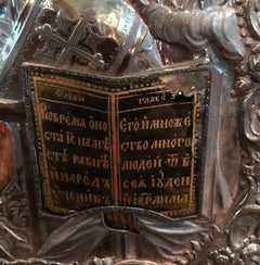 Icon of Nikolae Cudotvorec Silver by E. Fedorowitsch St Petersburg