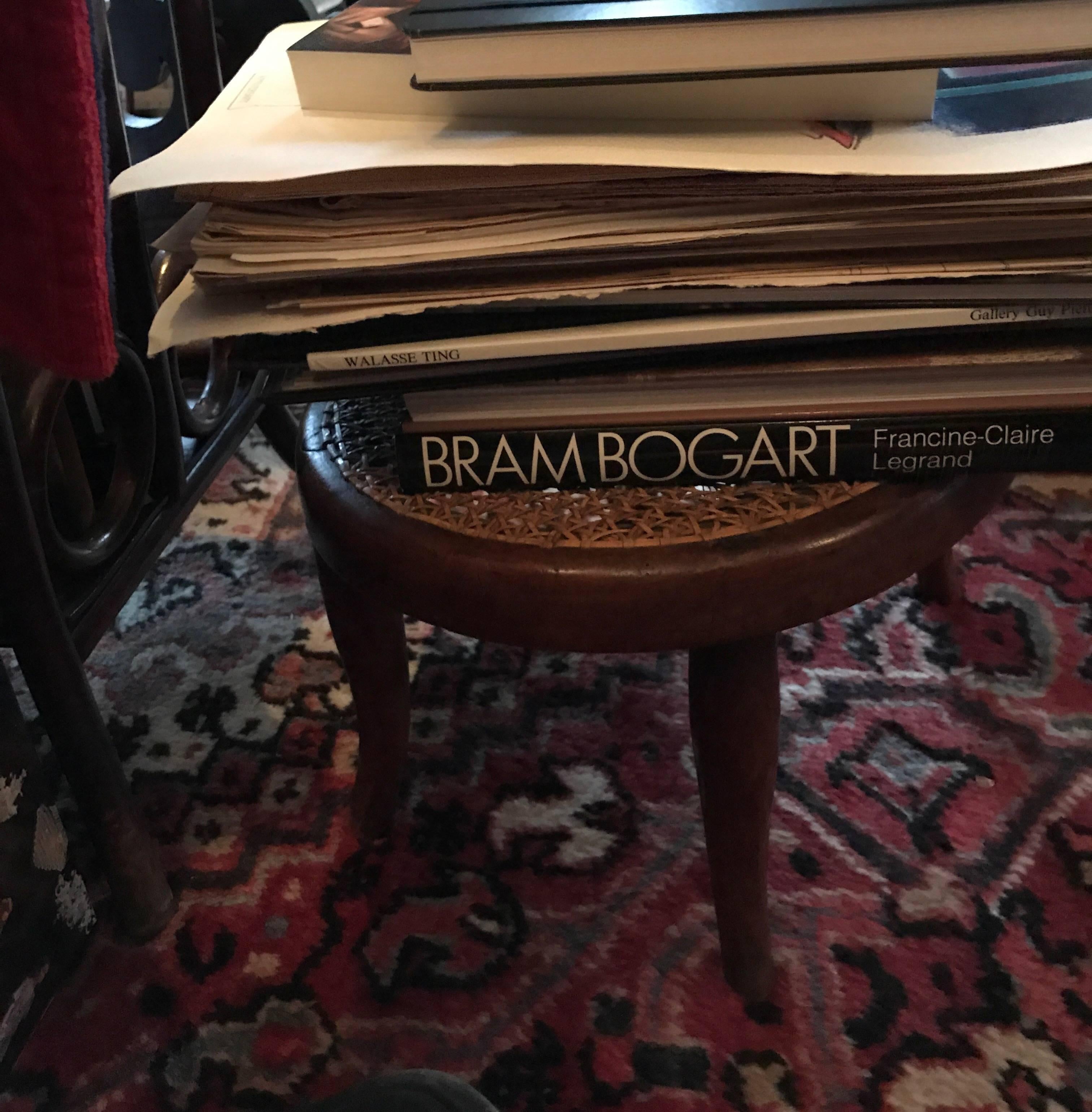 Thonet Footstool Rests off First Label, circa 1875 Caning Intact For Sale 2