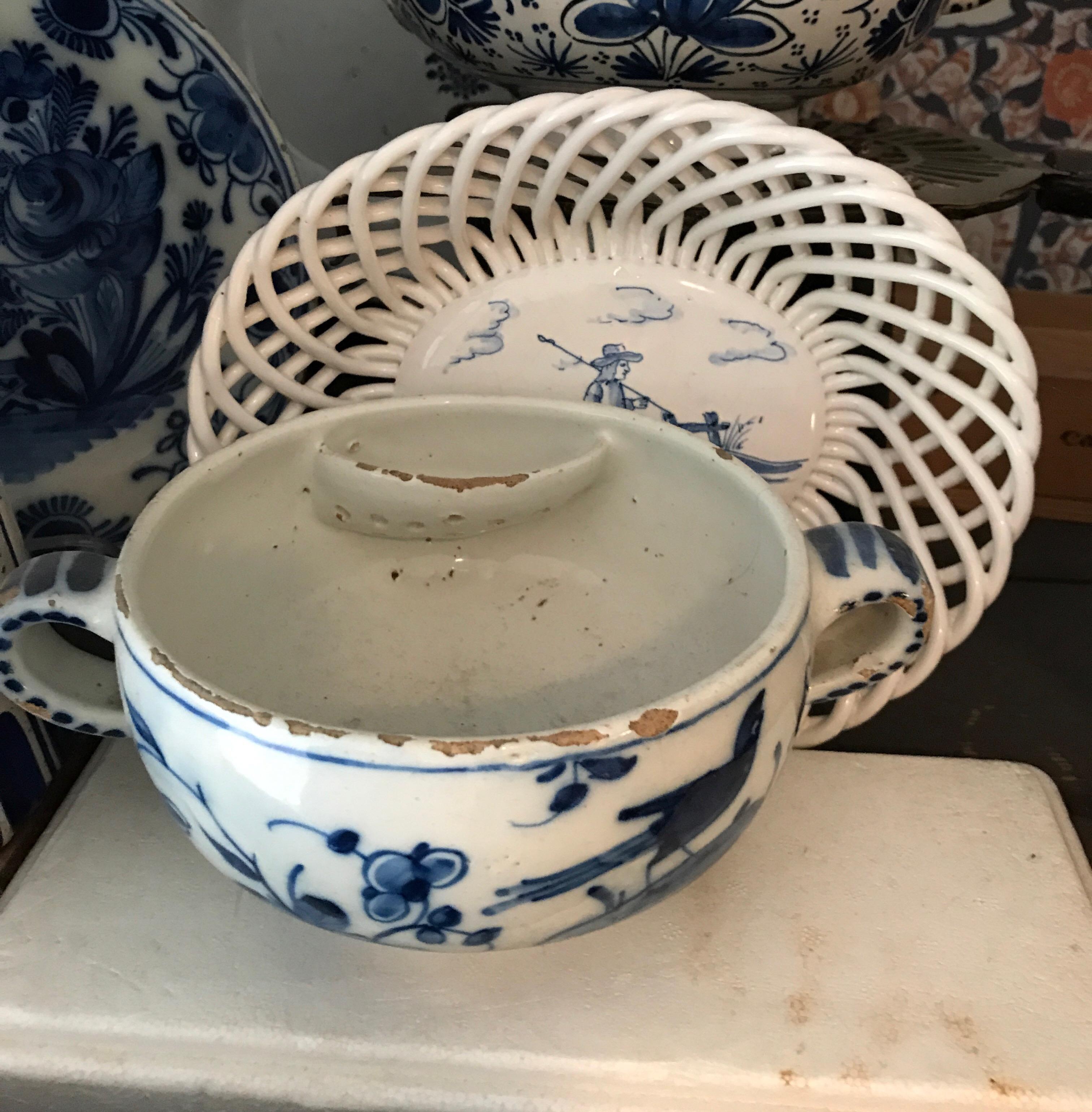 “Blue faience” Collection (17i)Delft 18th  Dutch Flemish French Portuguese Items For Sale 6