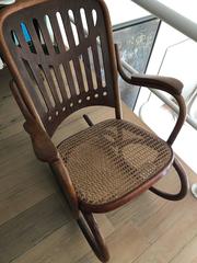 Bentwood Thonet  Sedia a dondolo Nr 71 Jugendstill da collezione!
