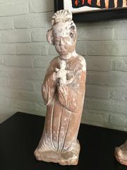 Three Tang Dynasty Fat Ladies 618-907ad Tl Test Authenticity Test
!