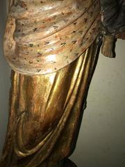 Statue von H. Maria und Kind Jezus, 17.-18. Jahrhundert, polychromes Limonenholz