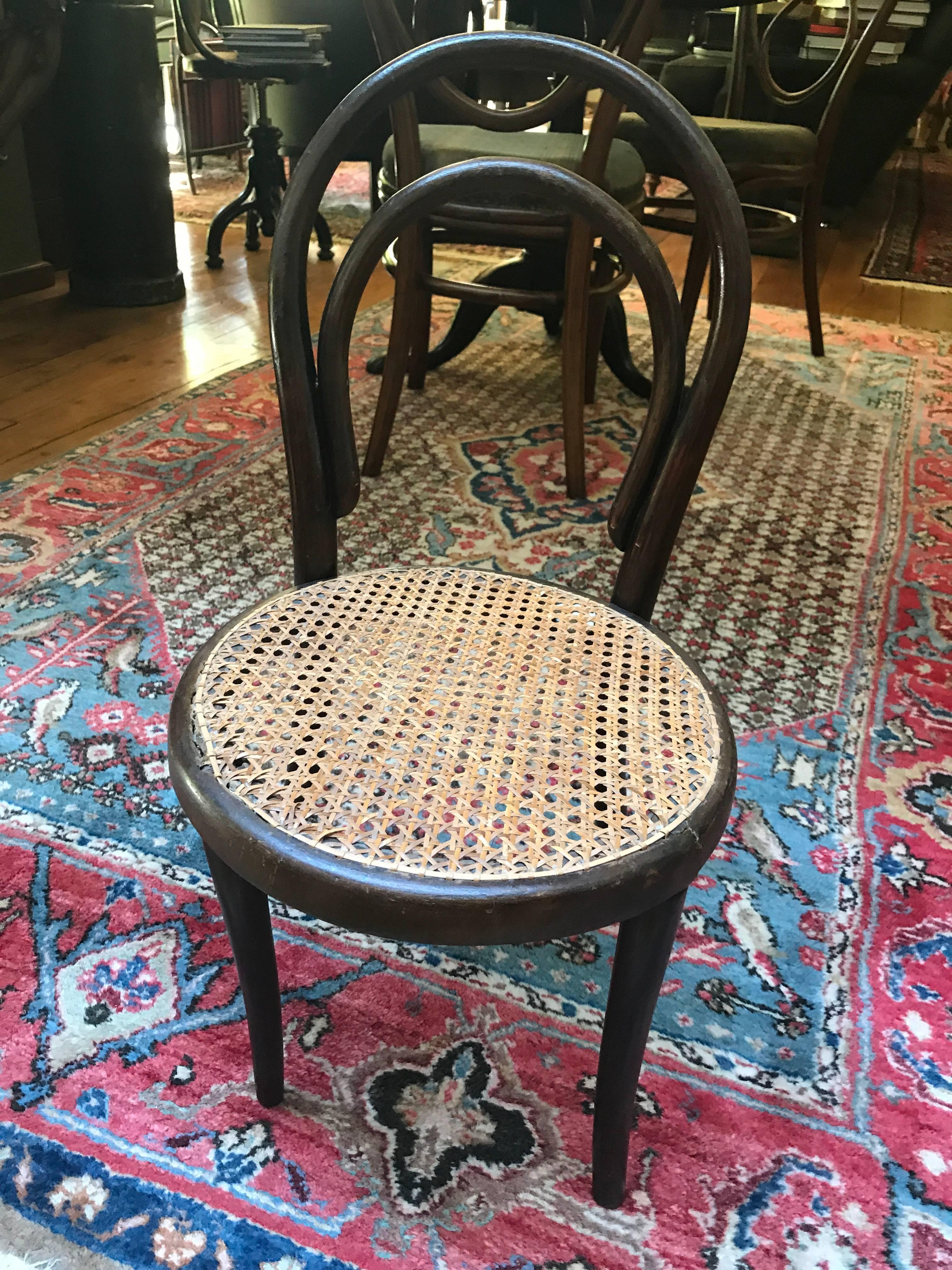 Hand-Crafted Thonet  bentwood Collection of Five   different Children’s Chairs, 1900 child For Sale
