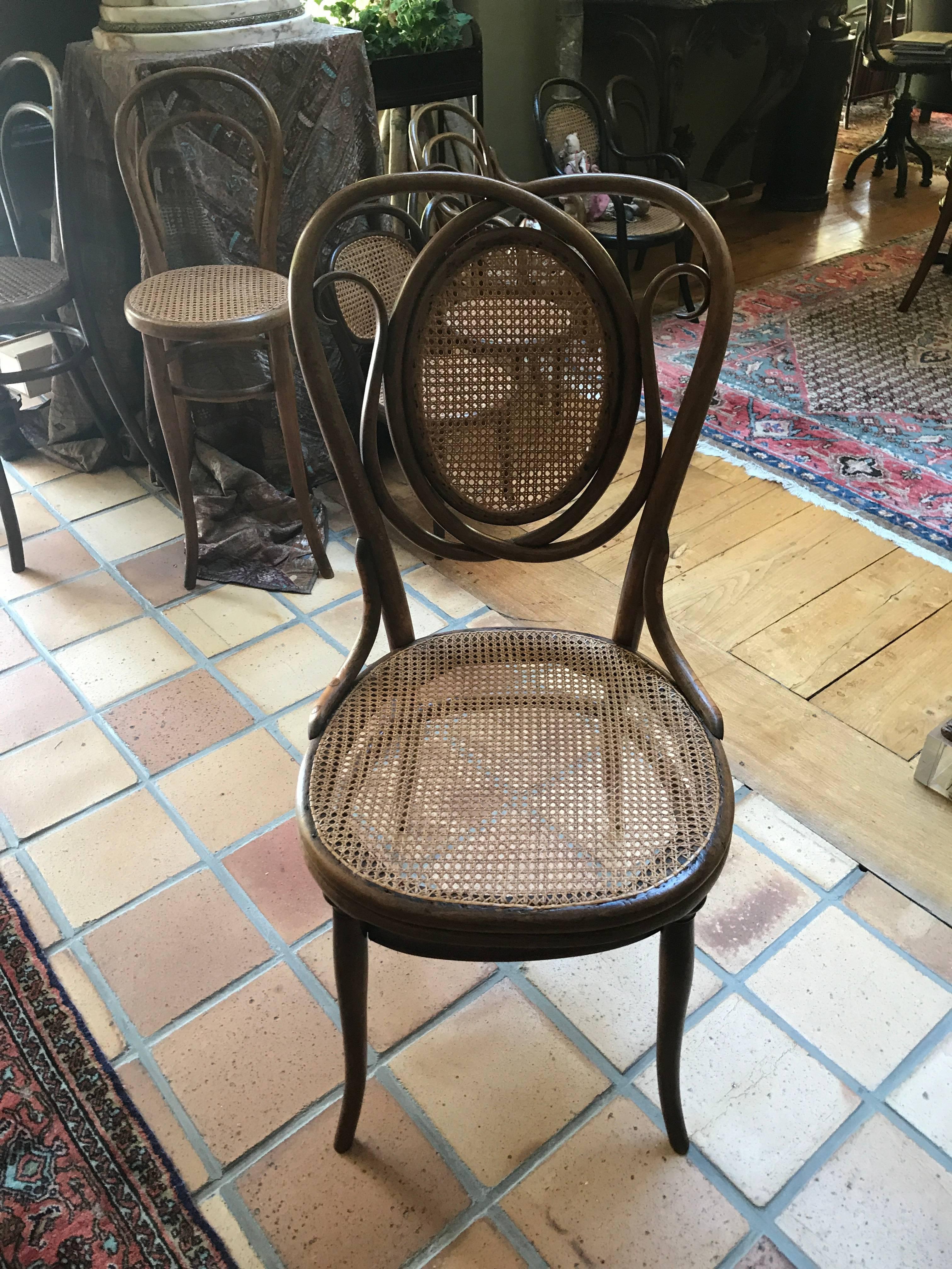 Thonet  Bugholz Nr 22 Buchenholz Natural Chair Sammlerstück „1890“ (Handgefertigt) im Angebot