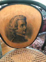 Thonet bentwood  Piano Stool nr2 Russian Label  Stamp Mozart Lyra Print, 1890