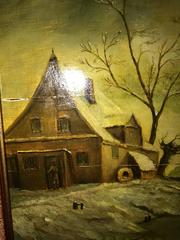 Winter Landscape Oil on Panel in the spirit of the 16th century
