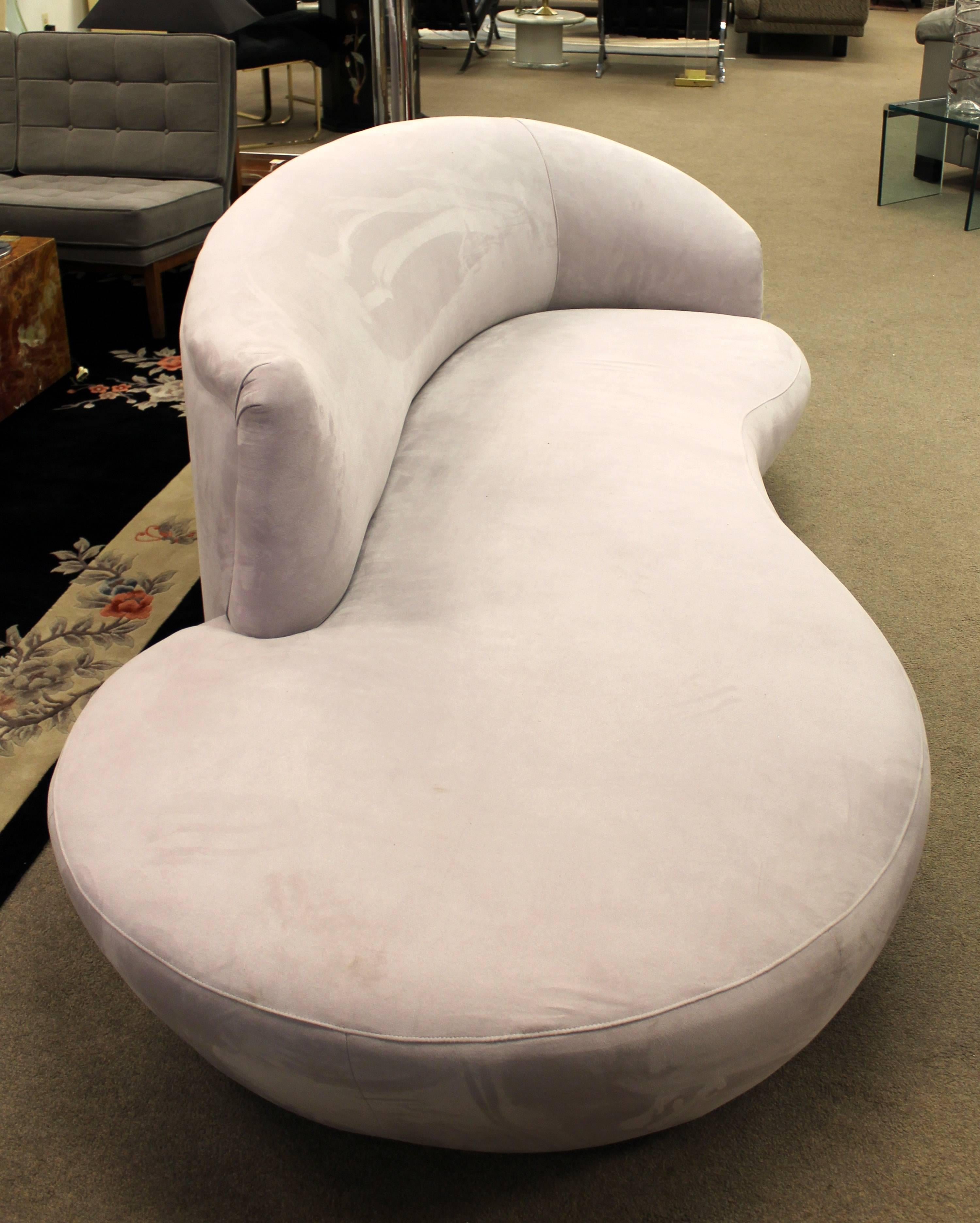 Mid-Century Modern Vladimir Kagan Curved Cloud Sofa with Chrome Base at ...