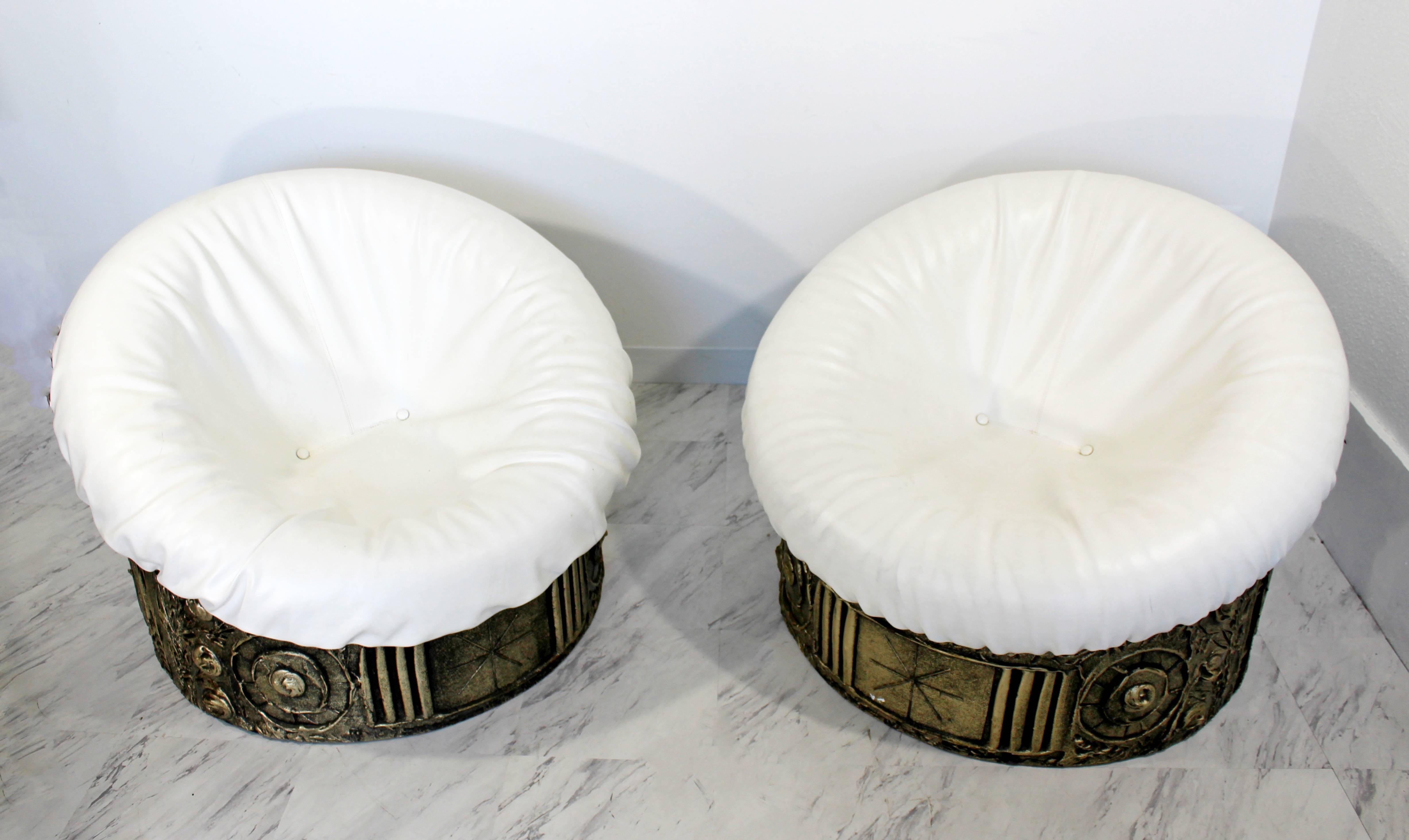 Mid-Century Modern Pair of Adrian Pearsall Brutalist Lounge Chairs & Side Tables 2