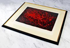 Rare Signed Aquatint Etching L’Oiseau De Feu ‘Firebird’ by Joan Miro