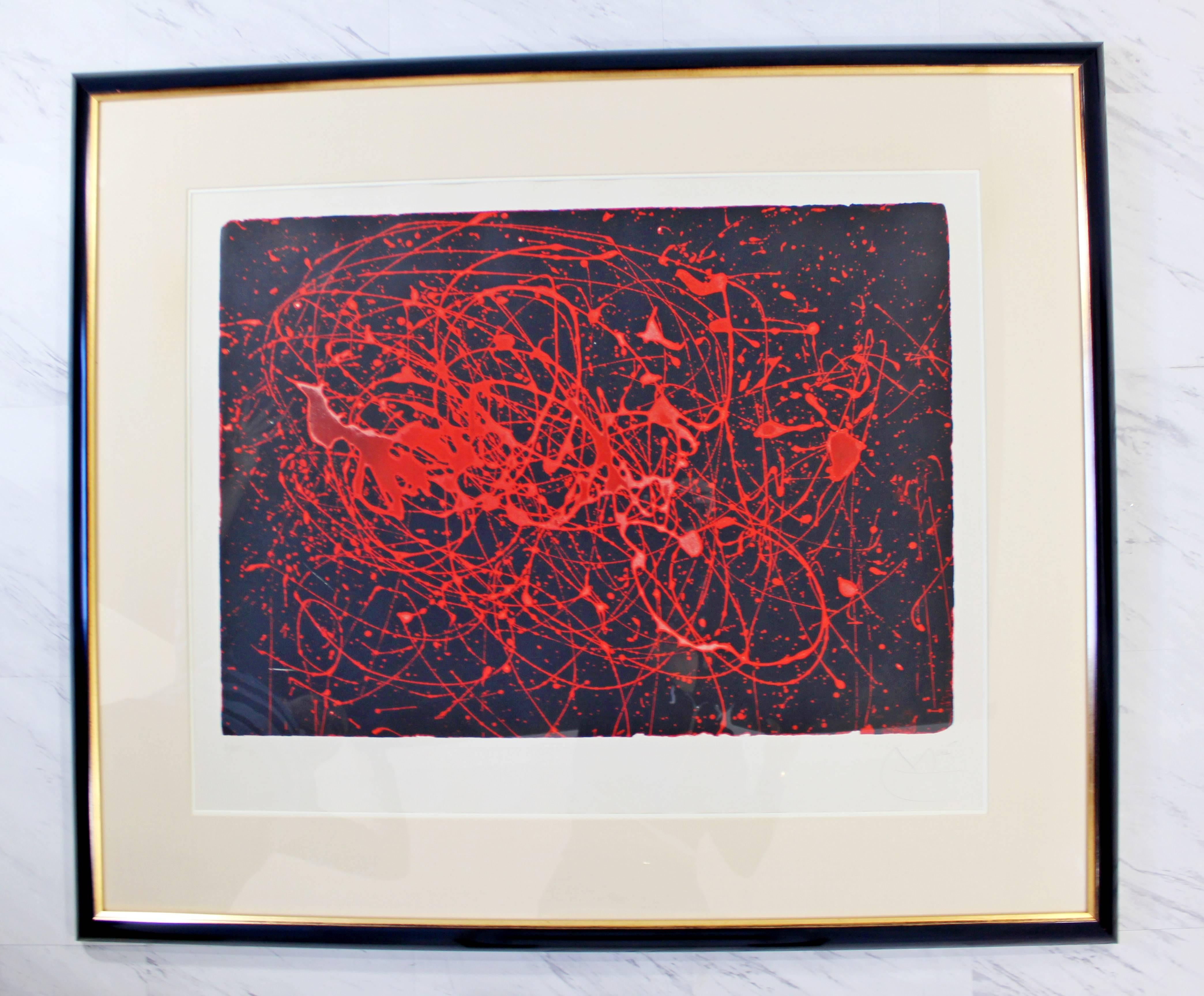 Rare Signed Aquatint Etching L’Oiseau De Feu ‘Firebird’ by Joan Miro 1