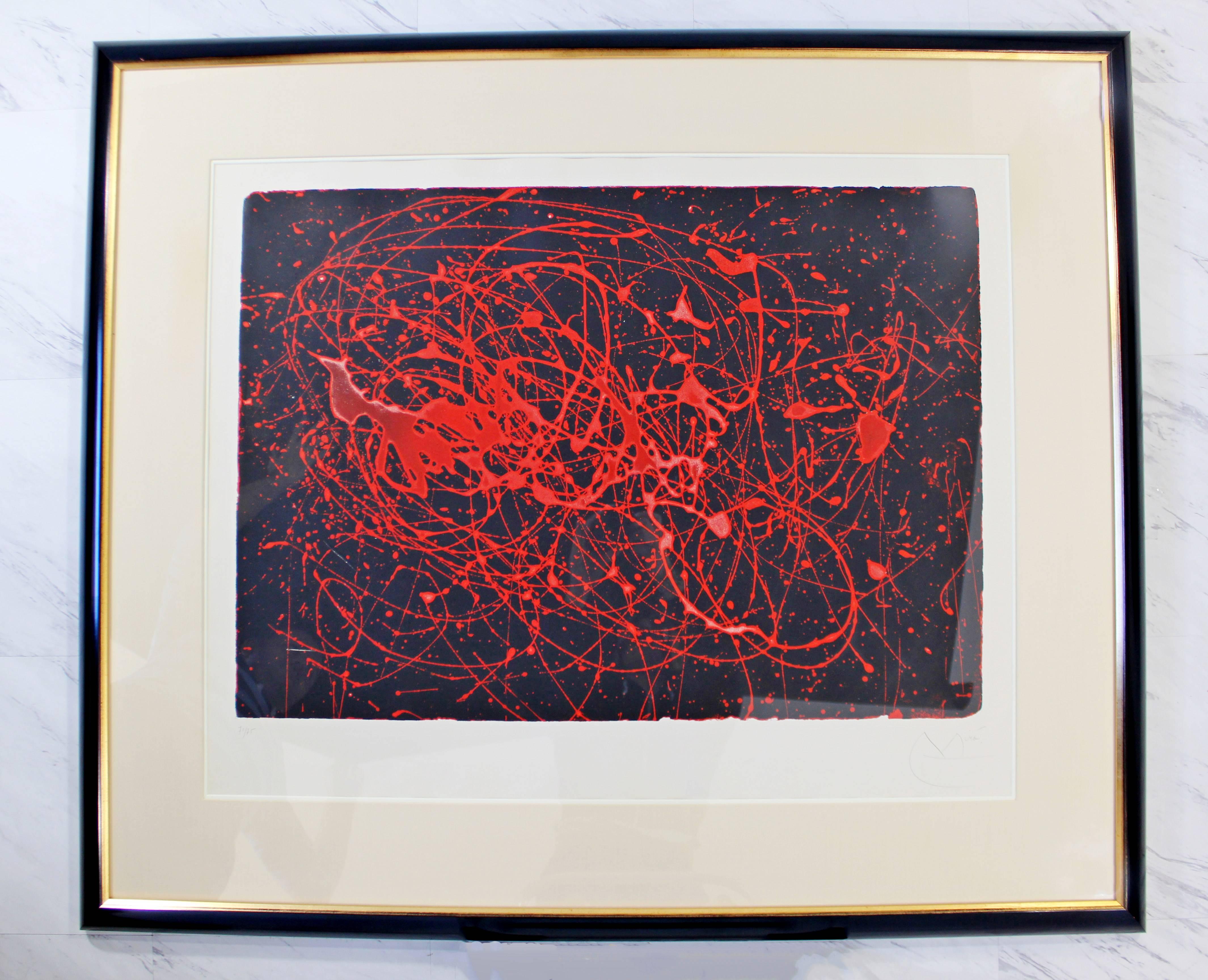American Rare Signed Aquatint Etching L’Oiseau De Feu ‘Firebird’ by Joan Miro