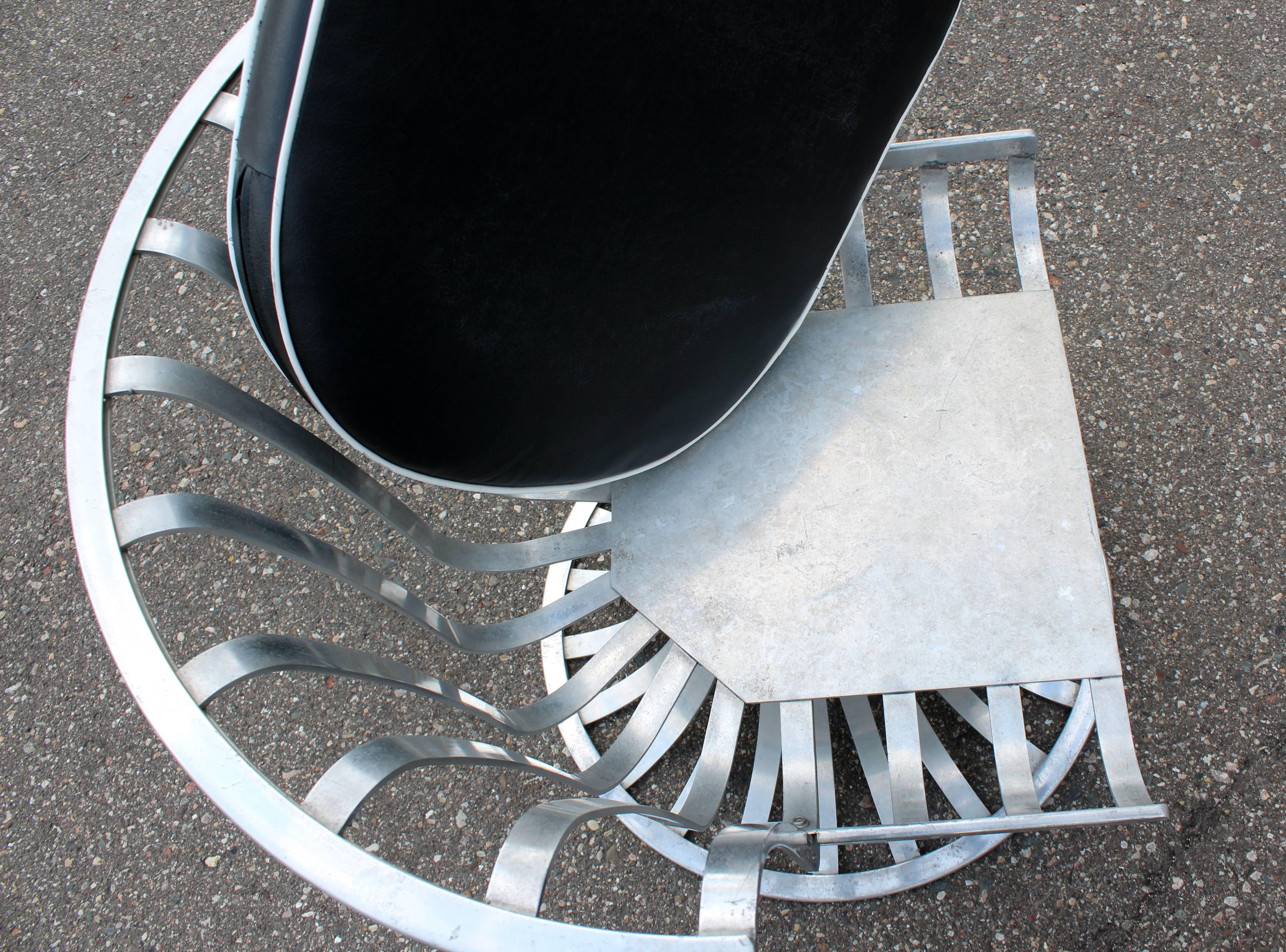 Mid-Century Modern Woodard Aluminum Spoke Patio Set Pair Chairs & Chaise Longue 5