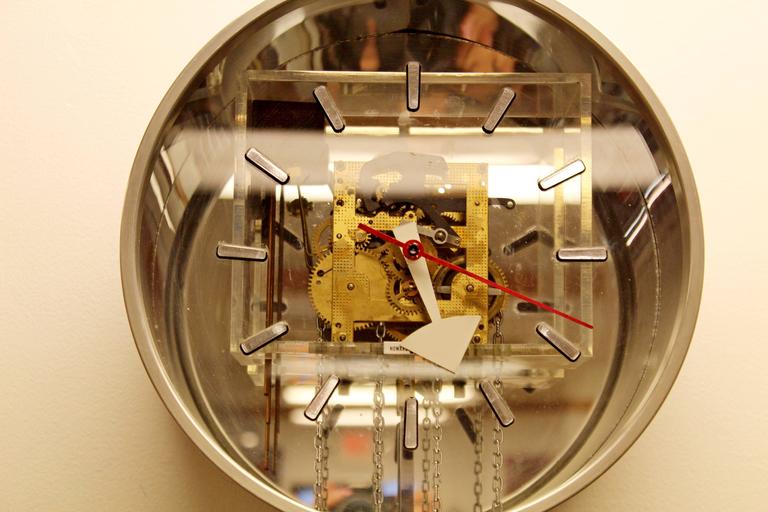 MidCentury Modern Pendulum Clock by Nelson for Howard Miller