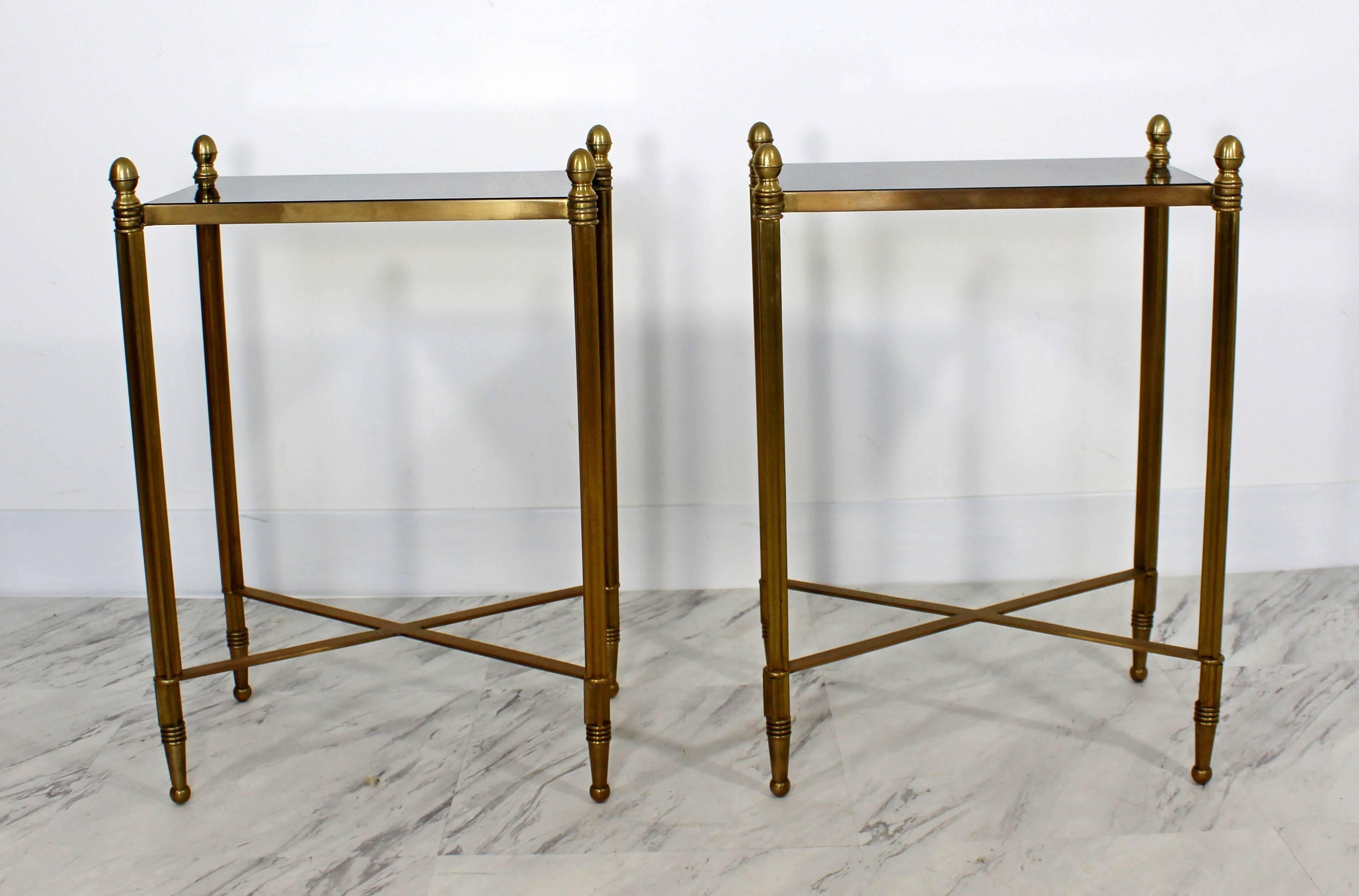 Contemporary Modern Pair of Global Views Bronze Acorn Side End Tables 2