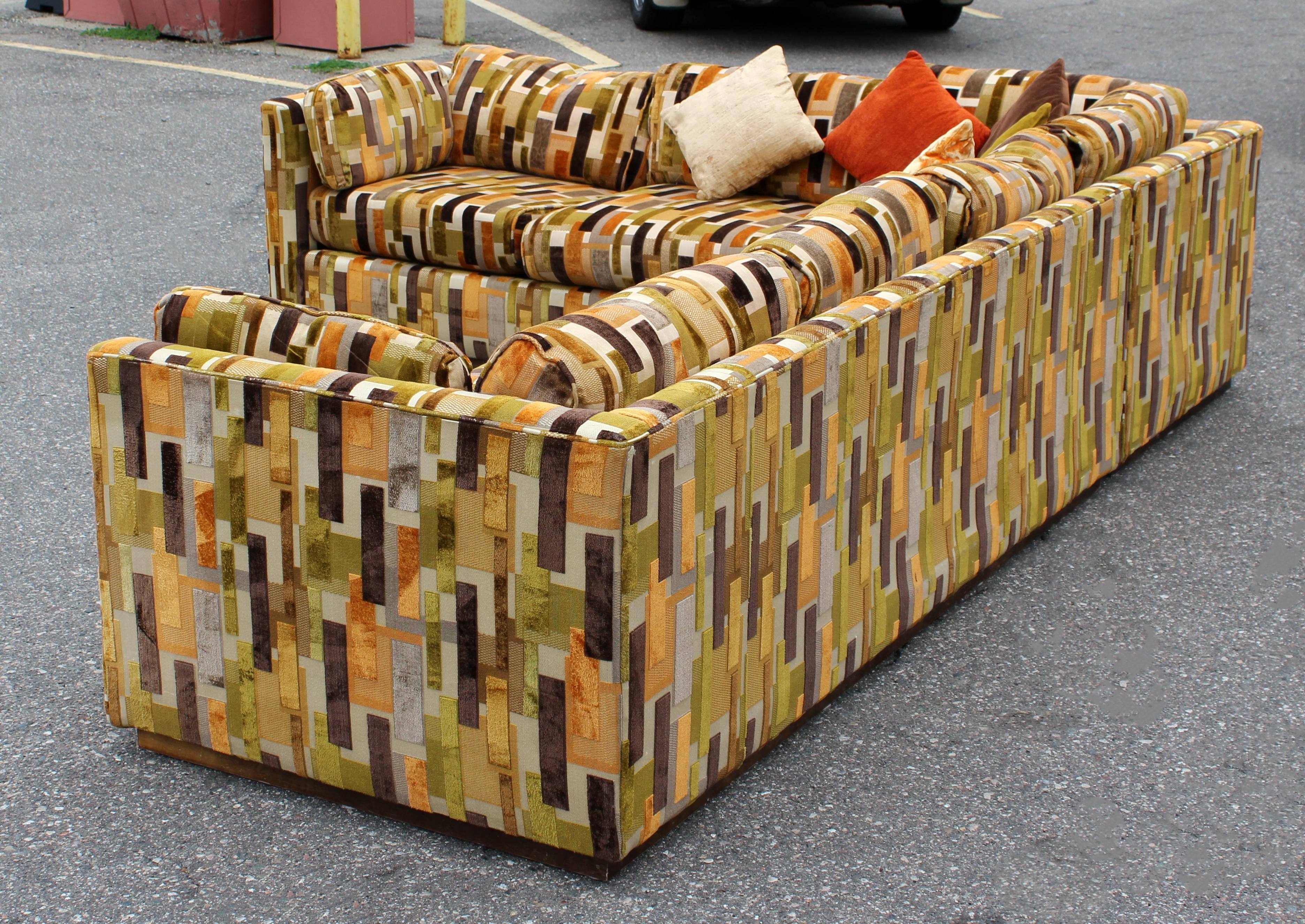Mid-Century Modern Milo Baughman Two-Piece Sectional Sofa, Larsen Style 3