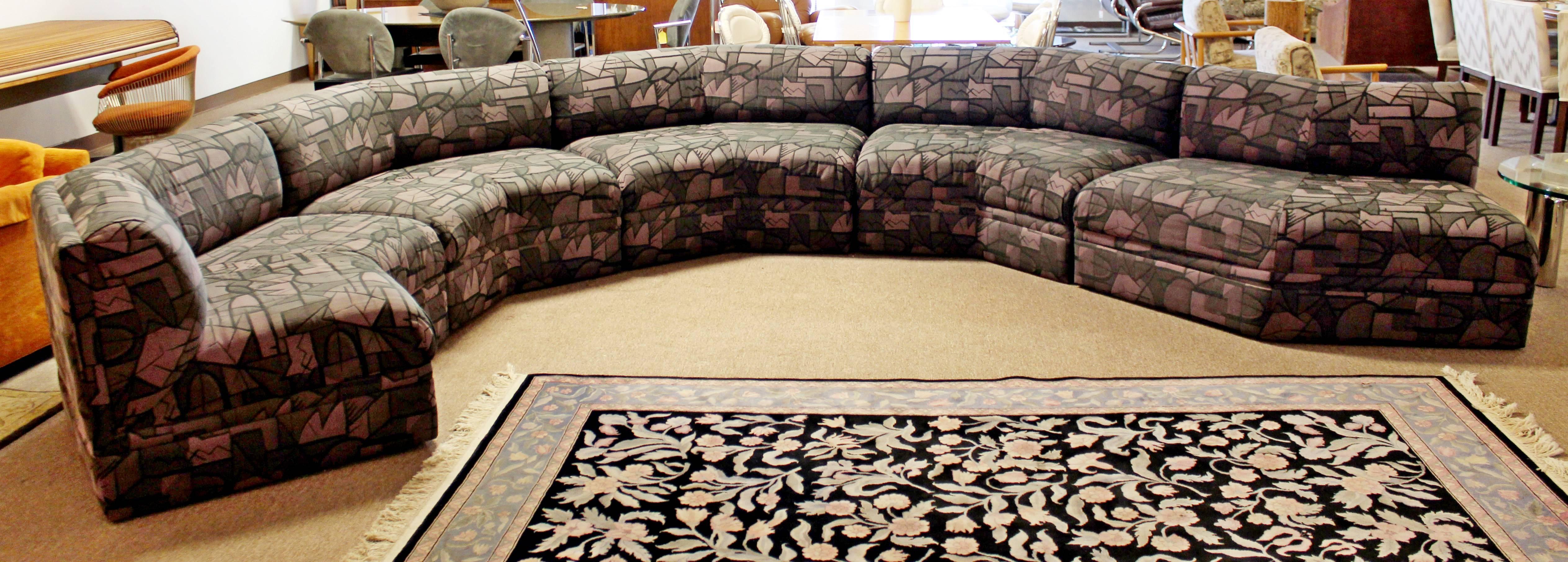 Mid-Century Modern Milo Baughman Thayer Coggin Five-Piece Sectional Sofa In Good Condition In Keego Harbor, MI