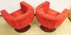 Contemporary Modern Jeffrey Bernett B&B Italia Pair of Tulip Armchairs Chrome