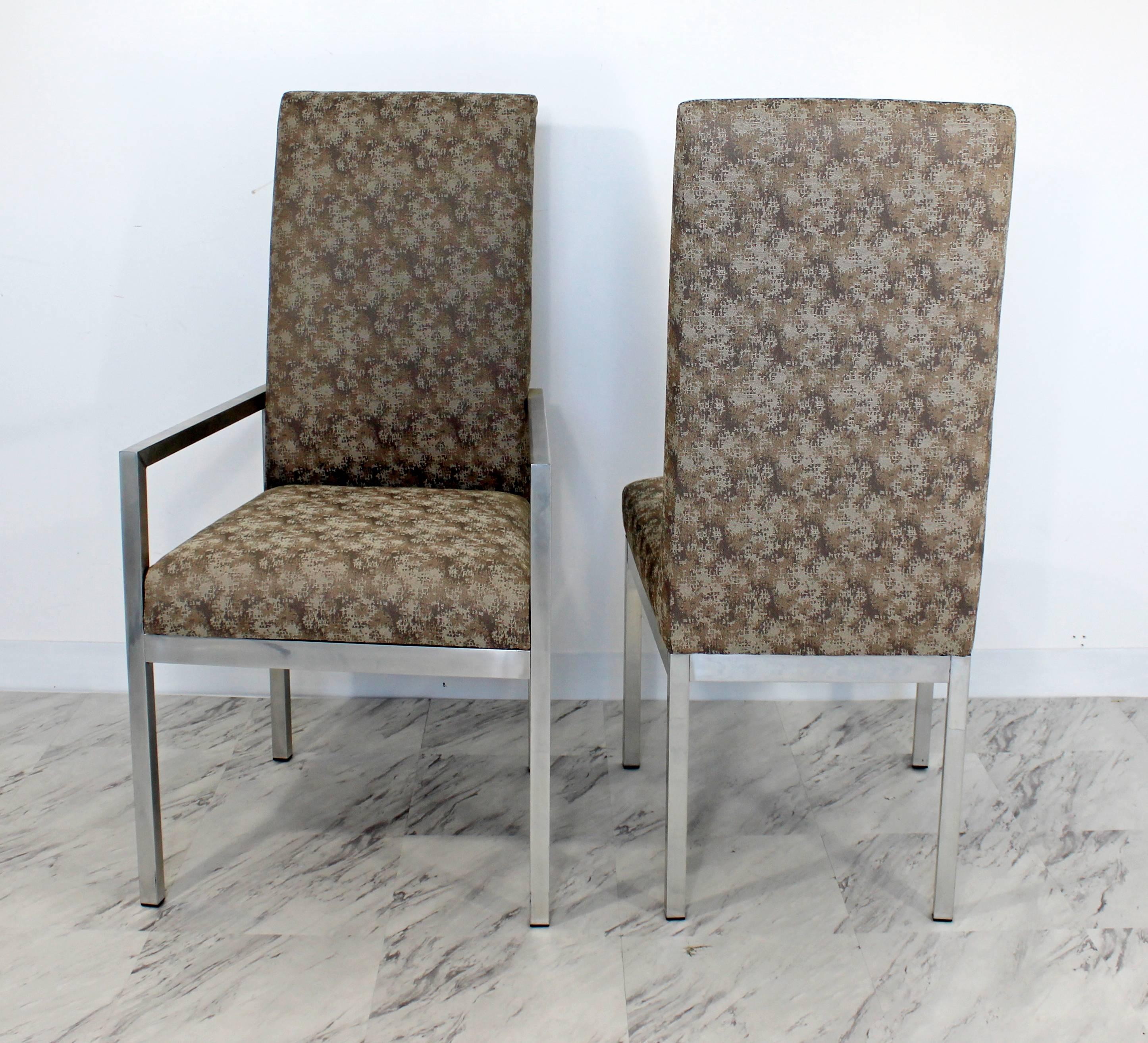 Mid-Century Modern Set of Six Milo Baughman for DIA Chrome Dining Chairs In Good Condition In Keego Harbor, MI