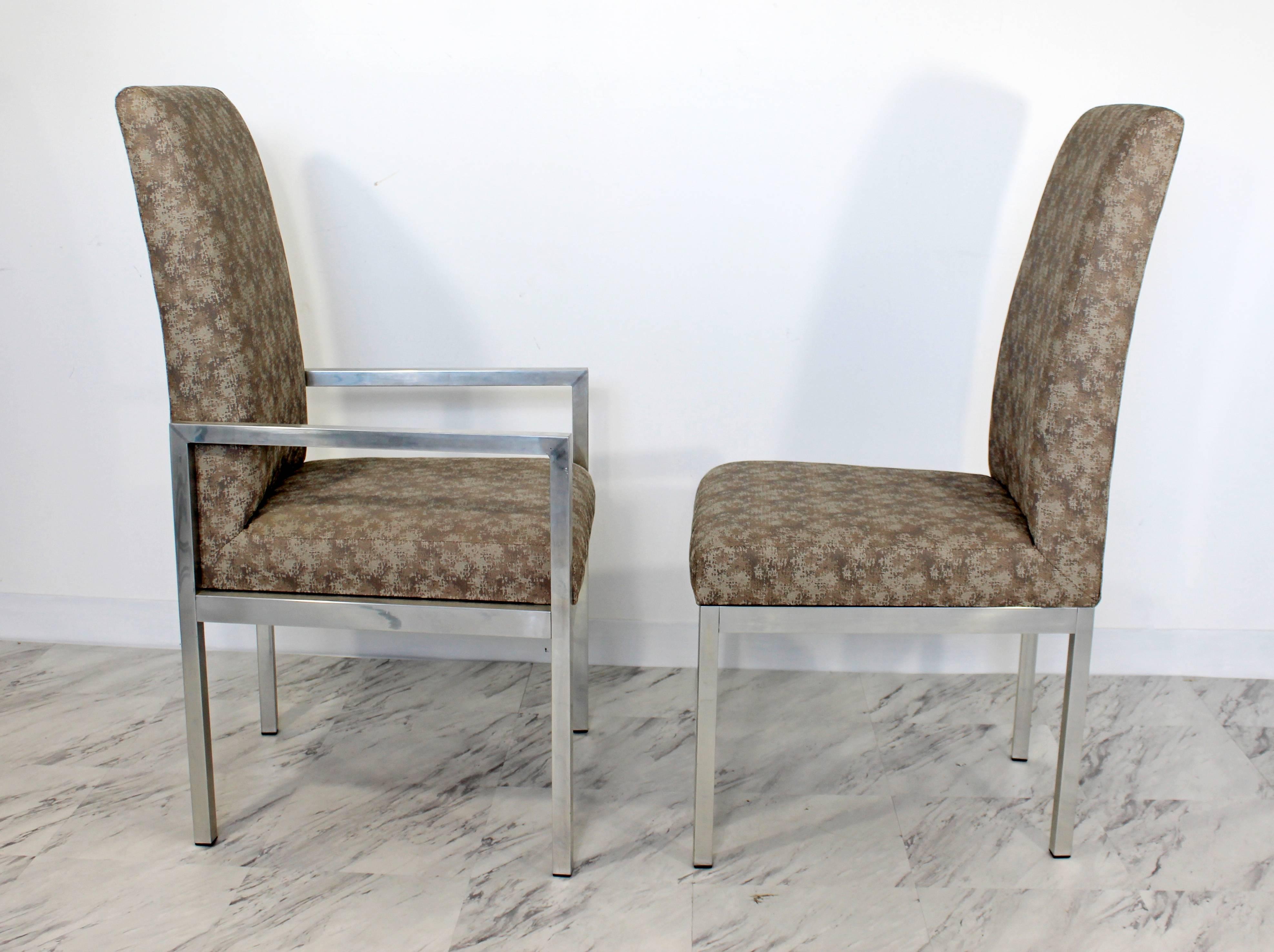 Mid-Century Modern Set of Six Milo Baughman for DIA Chrome Dining Chairs 1