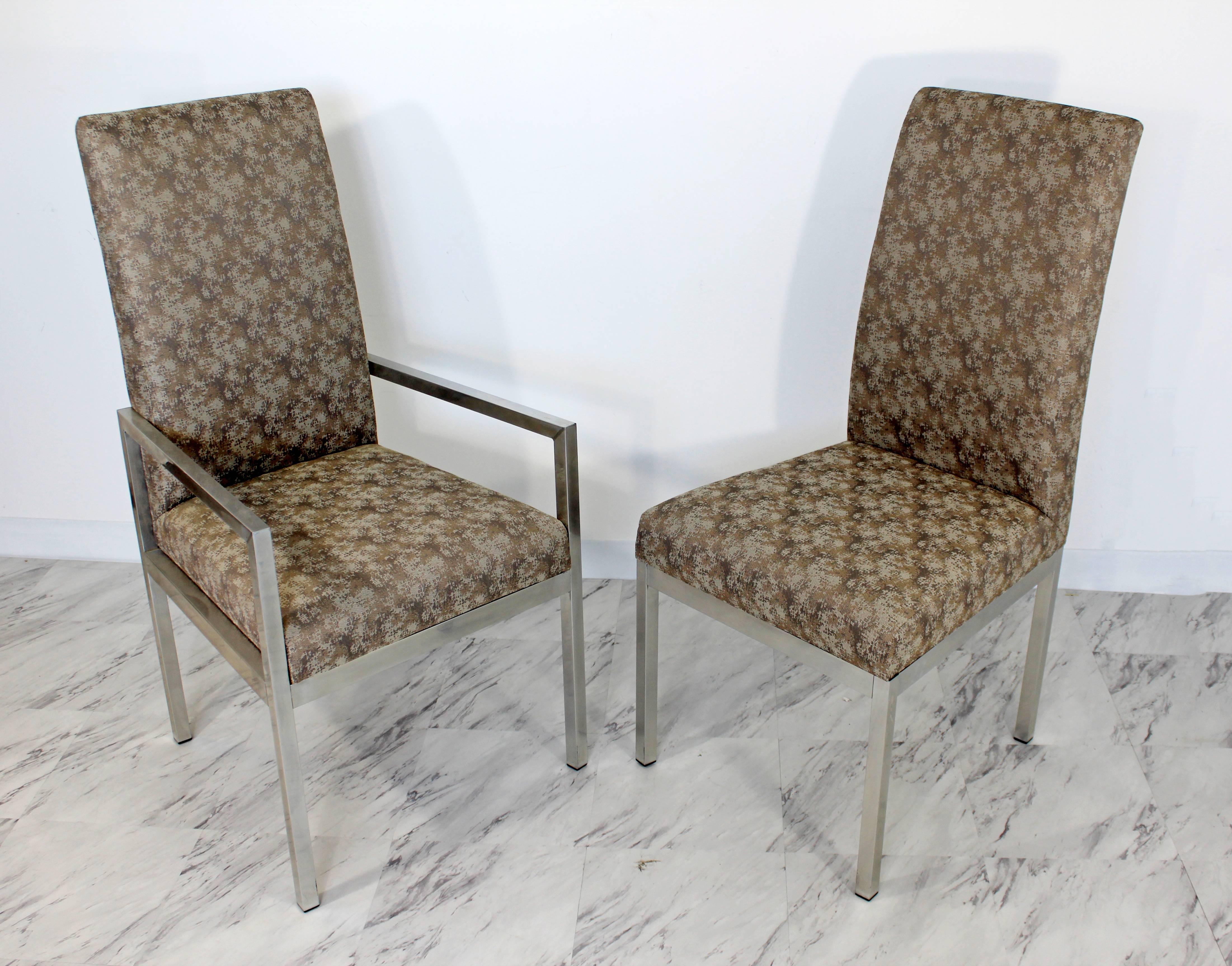 Mid-Century Modern Set of Six Milo Baughman for DIA Chrome Dining Chairs 2
