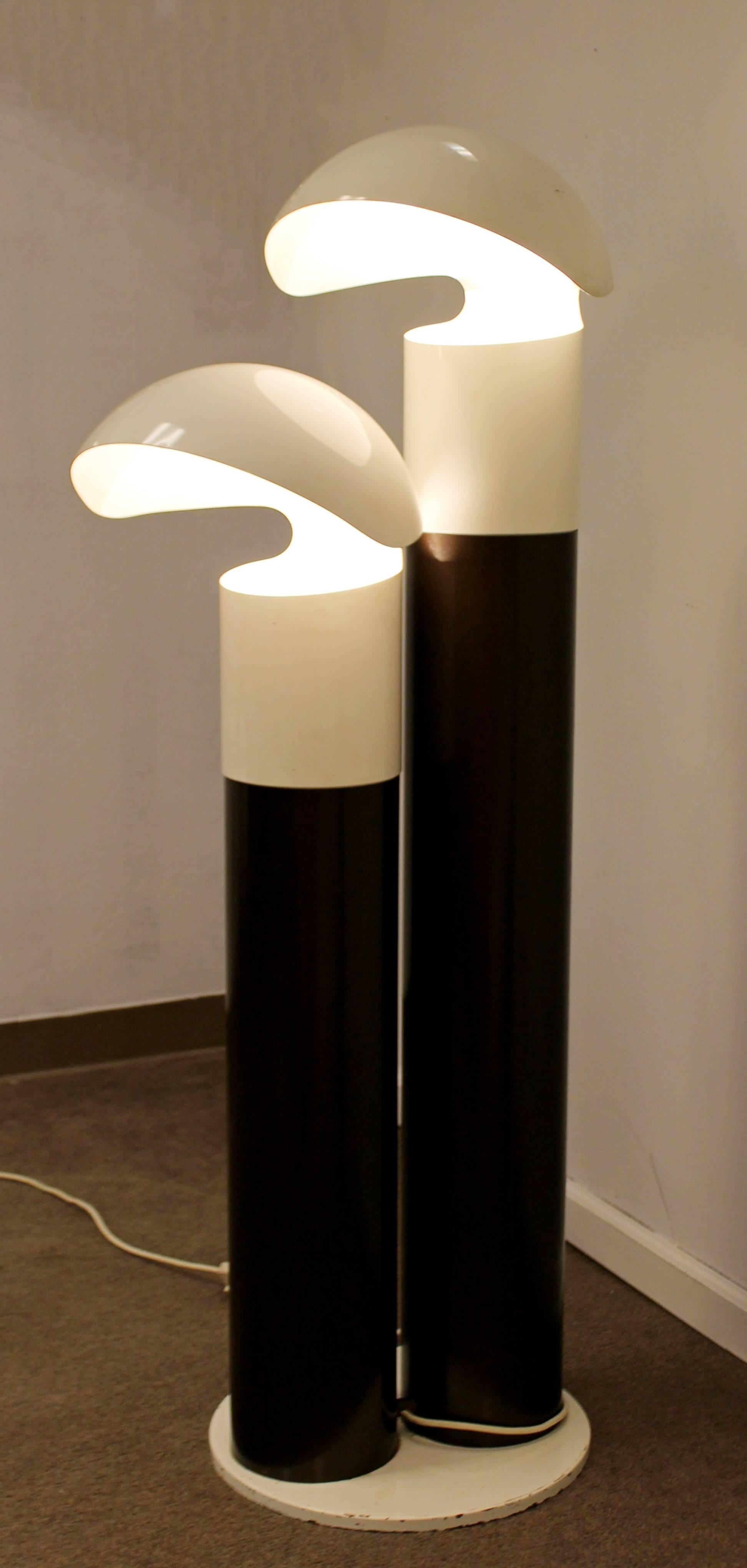 Late 20th Century Mid-Century Modern Italian Metal Dual Head Floor Lamp by Francesco Buzzi Ceriani