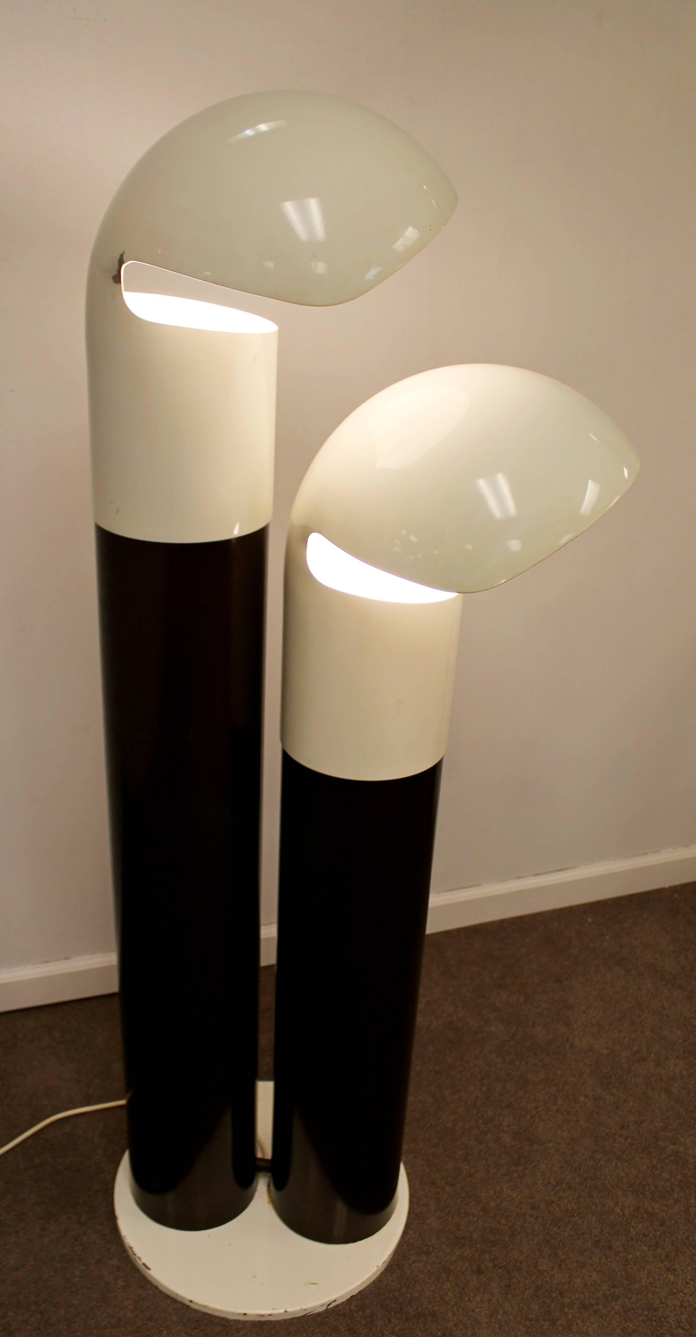 Mid-Century Modern Italian Metal Dual Head Floor Lamp by Francesco Buzzi Ceriani 1