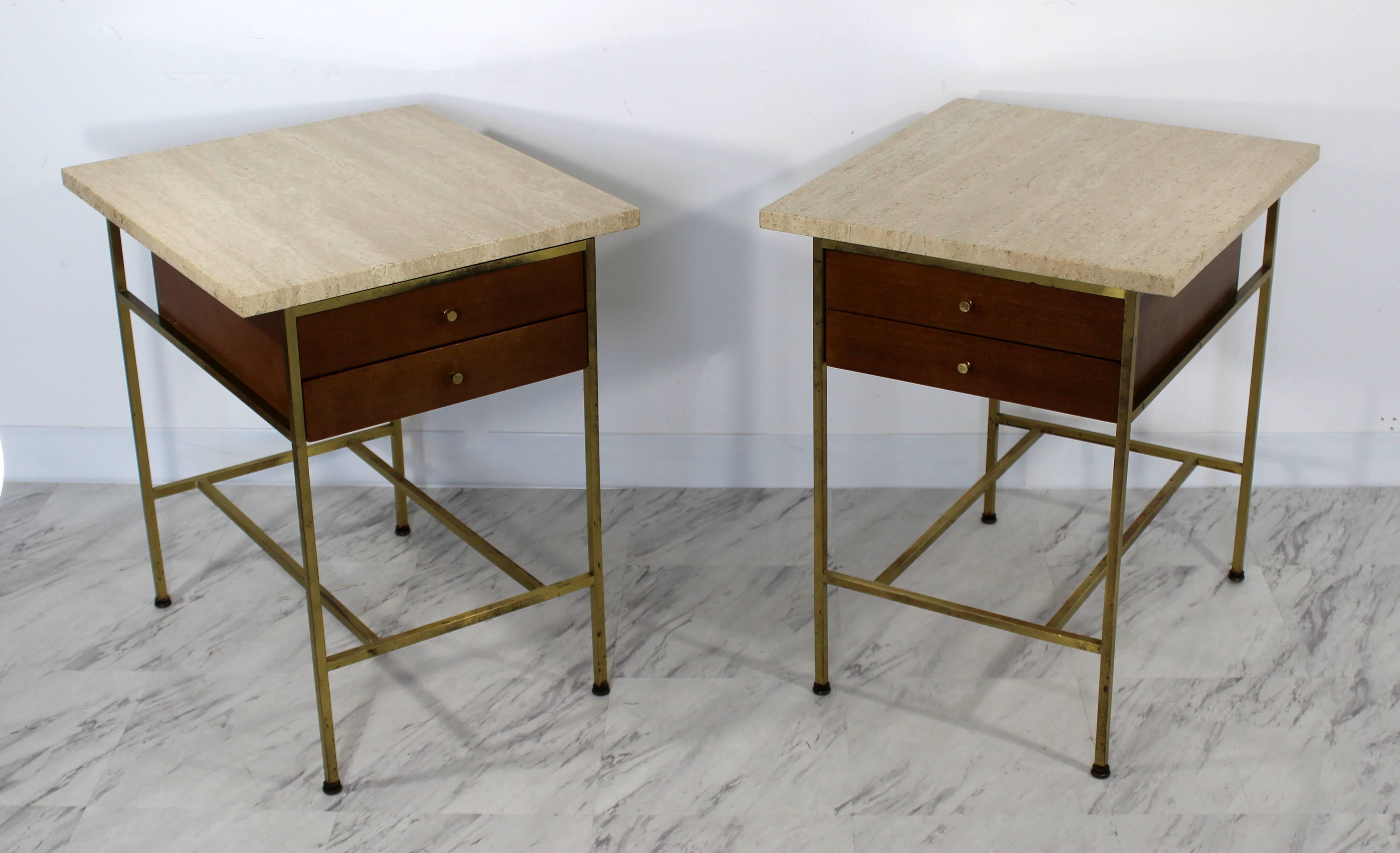 Mid-Century Modern Paul McCobb for Calvin Pair of Nightstands Side End Tables In Good Condition In Keego Harbor, MI