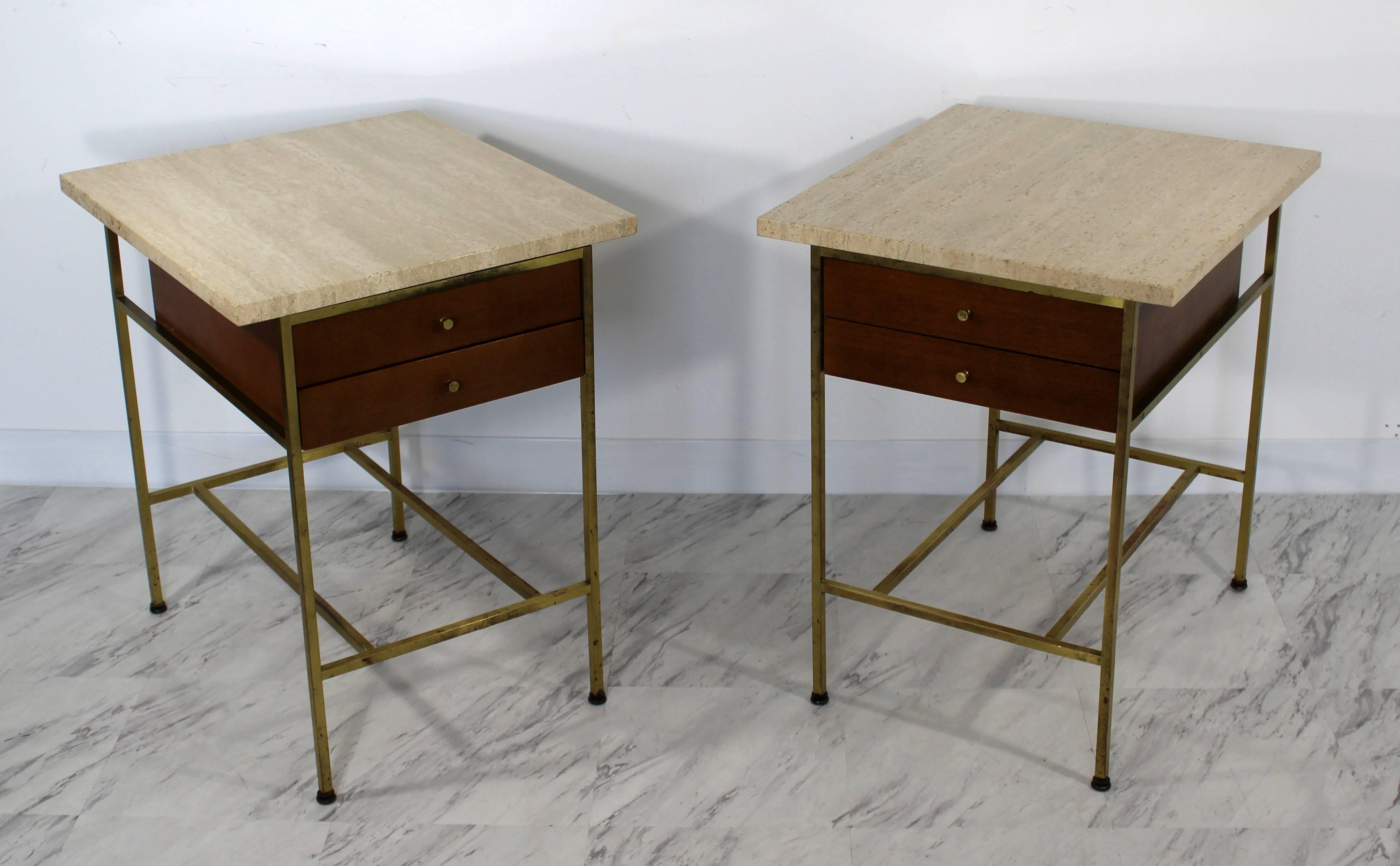 American Mid-Century Modern Paul McCobb for Calvin Pair of Nightstands Side End Tables