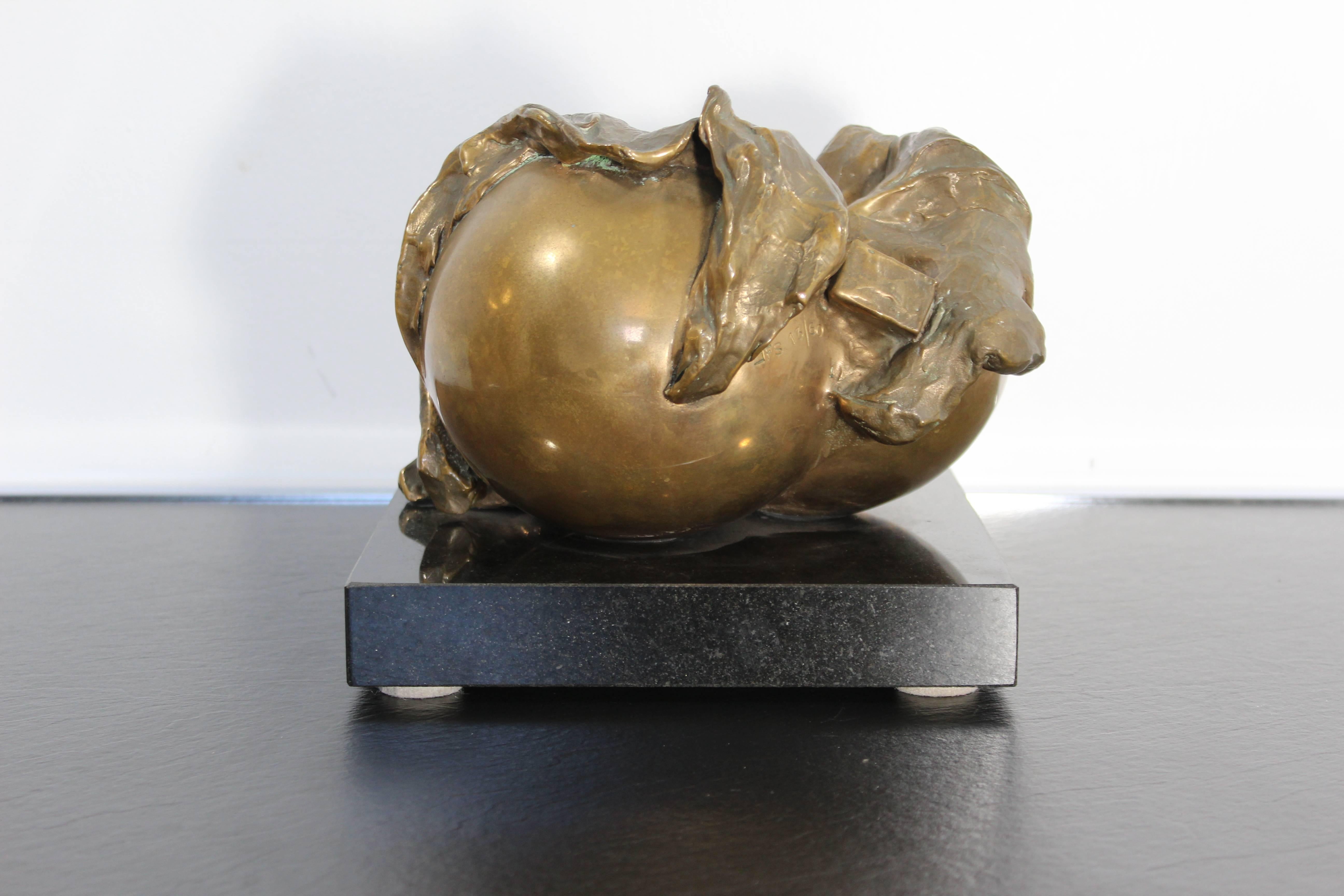 Mid-Century Modern Jens Flemming Sorensen Bronze Surrealist Sculpture, 13/60 In Good Condition In Keego Harbor, MI