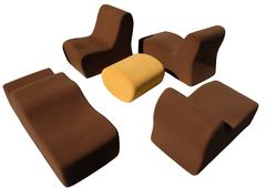 Mid-Century Modern Modular Foam Sofa Sectional Set Roberto Matta Malitte Knoll