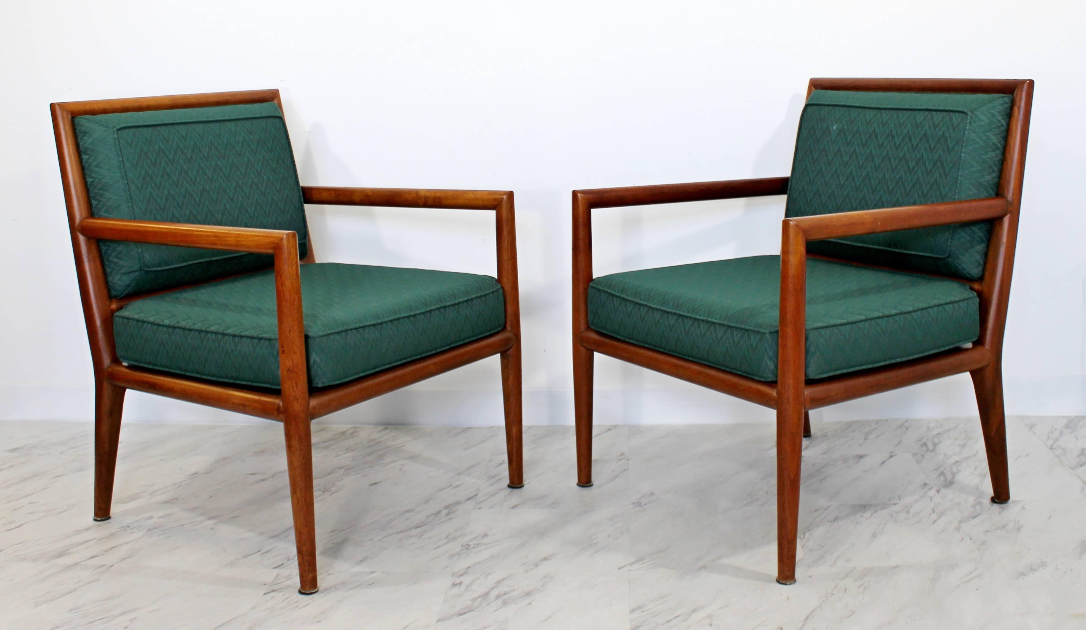 Mid-Century Modern Pair of Robsjohn-Gibbings for Baker Lounge Armchairs, 1950s In Good Condition In Keego Harbor, MI