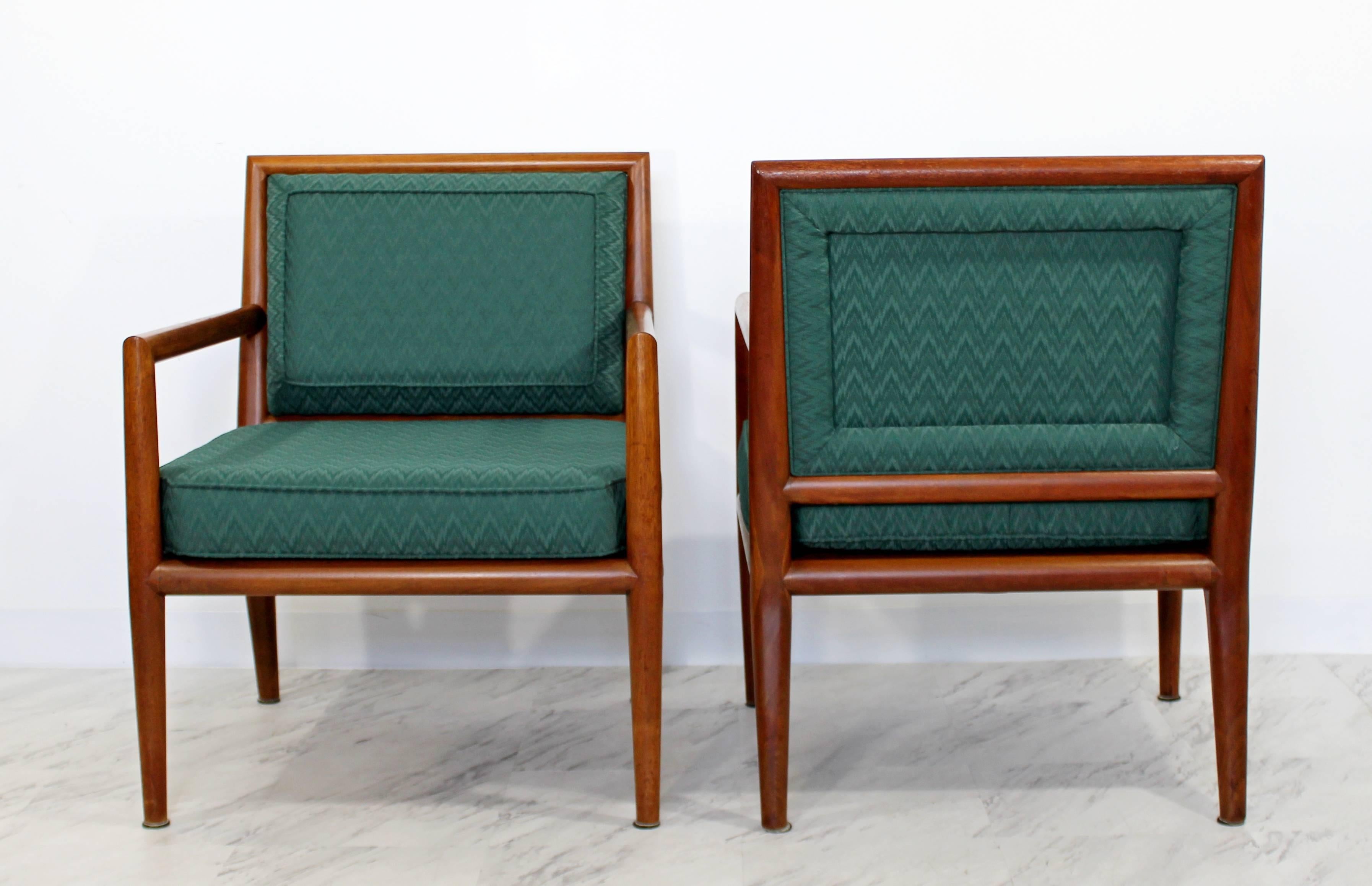 Mid-Century Modern Pair of Robsjohn-Gibbings for Baker Lounge Armchairs, 1950s 1